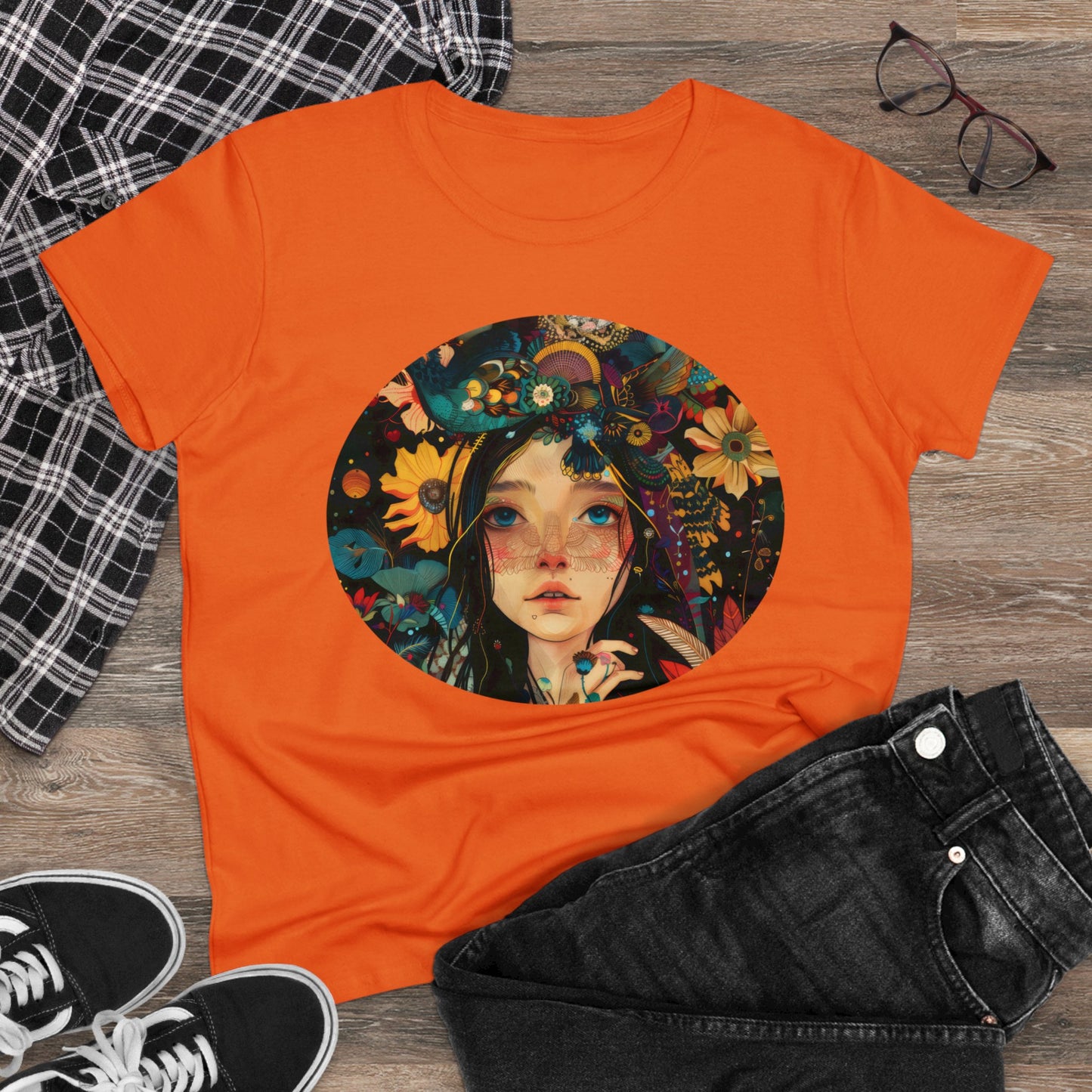 Flower Girl - Women's Midweight Cotton Tee