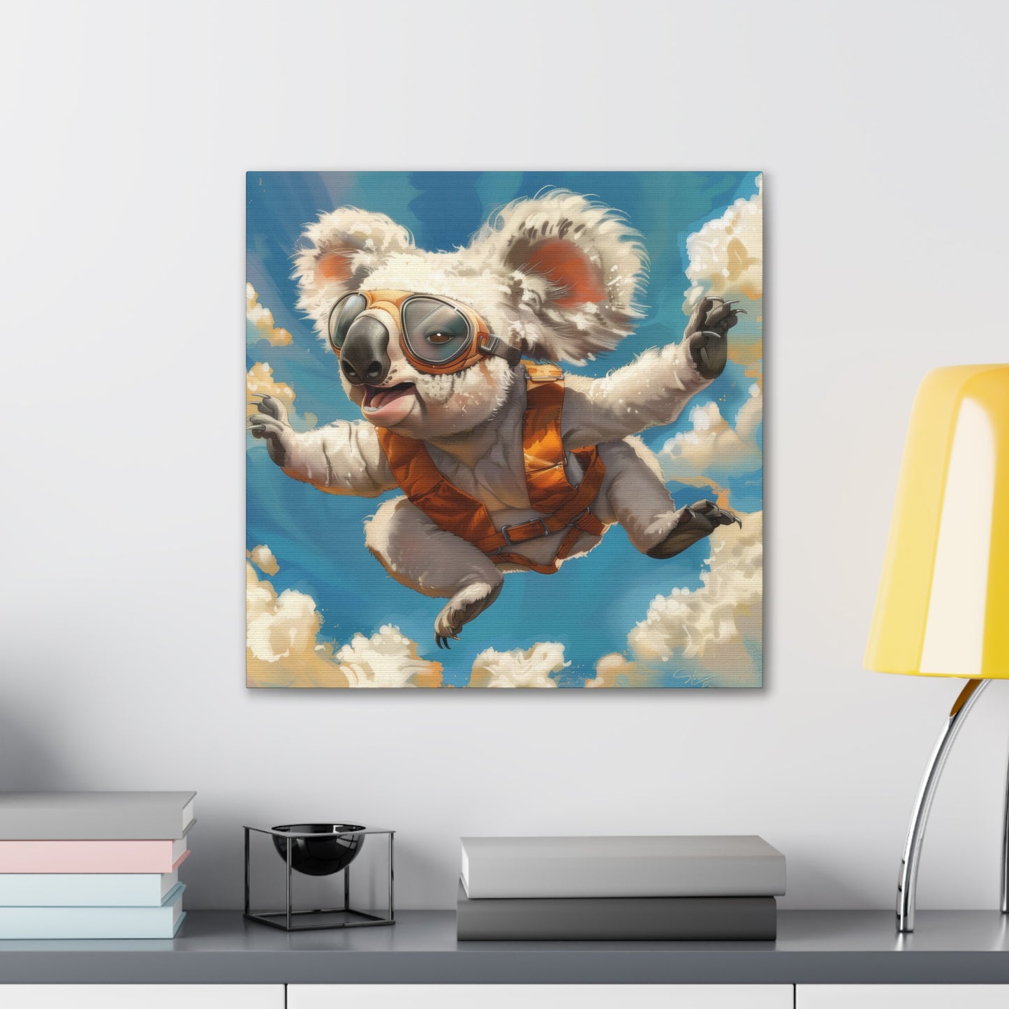 Koala Freefall - Canvas Stretched, 0.75"