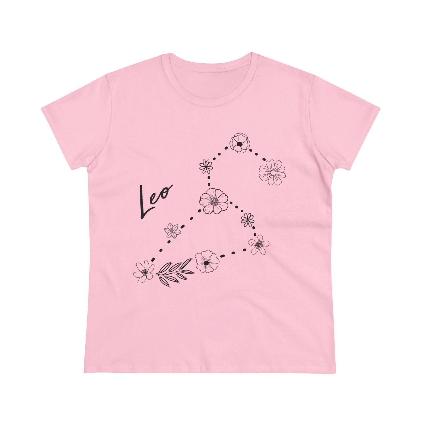 Flower Constellation - Leo - Astrology - Women's Midweight Cotton Tee