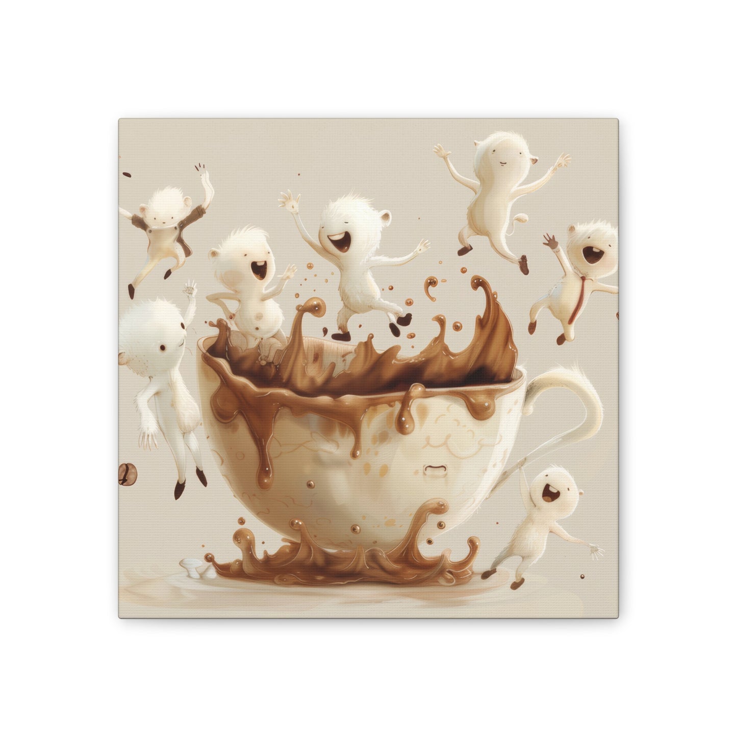 Coffee Monsters - Canvas Stretched, 0.75"