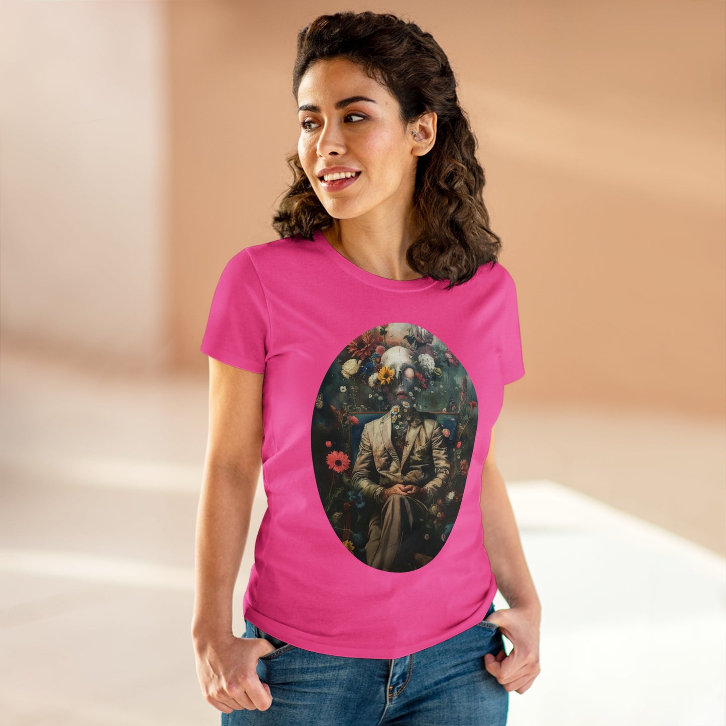 Flowers on My Mind - Women's Midweight Cotton Tee