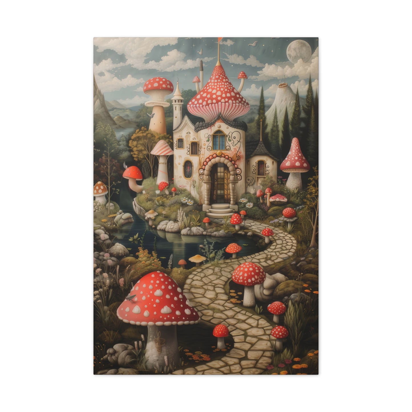 Mushroom Castle - Canvas Stretched, 0.75"