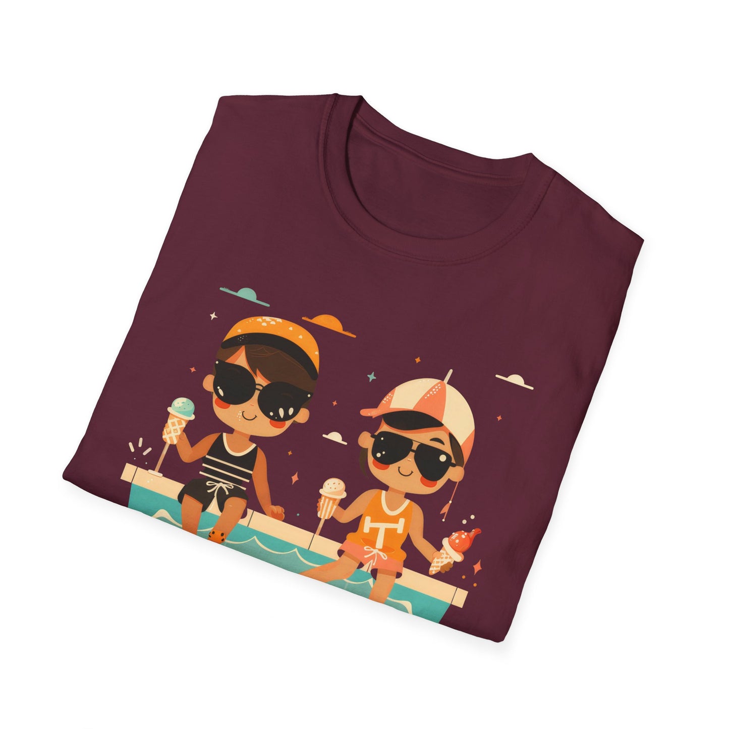 Poolside Ice Cream - Unisex Softstyle T-Shirt