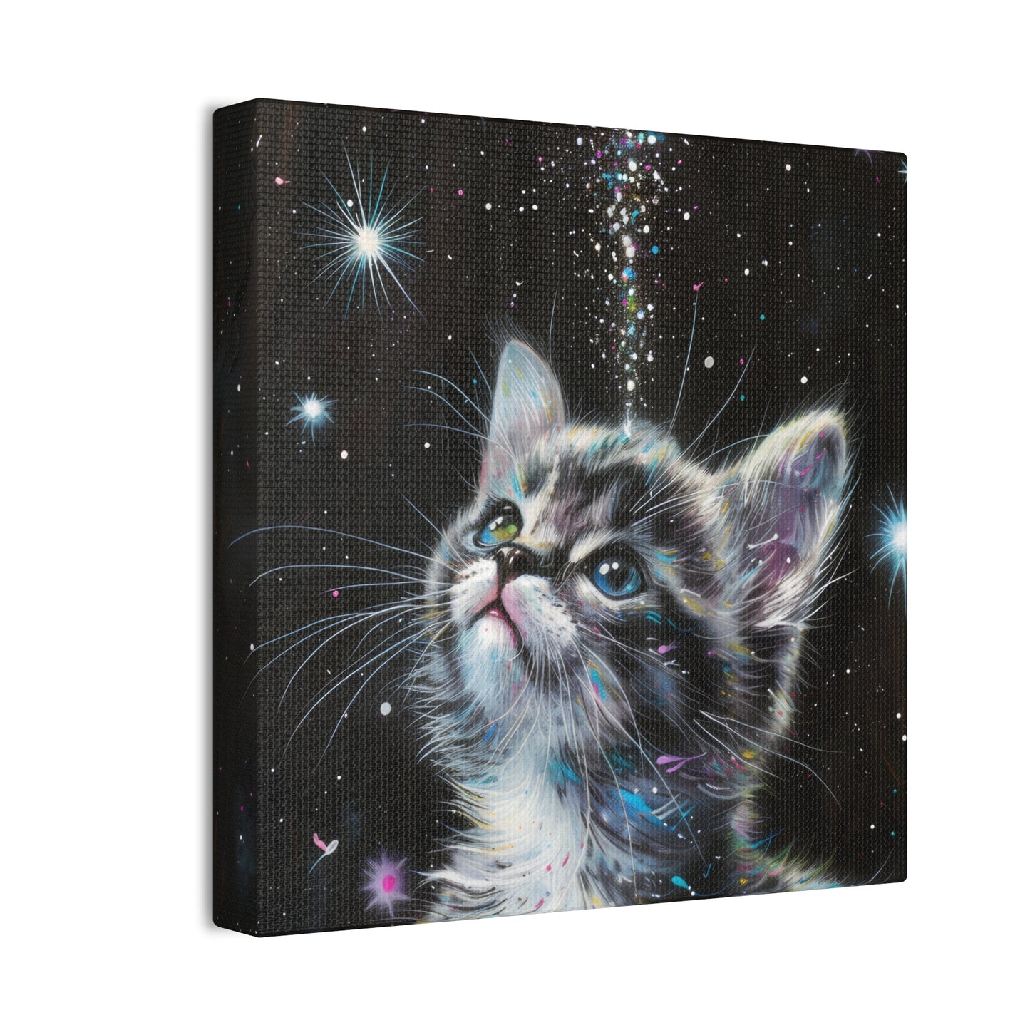 Sparkly Kitten - Canvas Stretched, 0.75" - Canvas Stretched, 0.75"