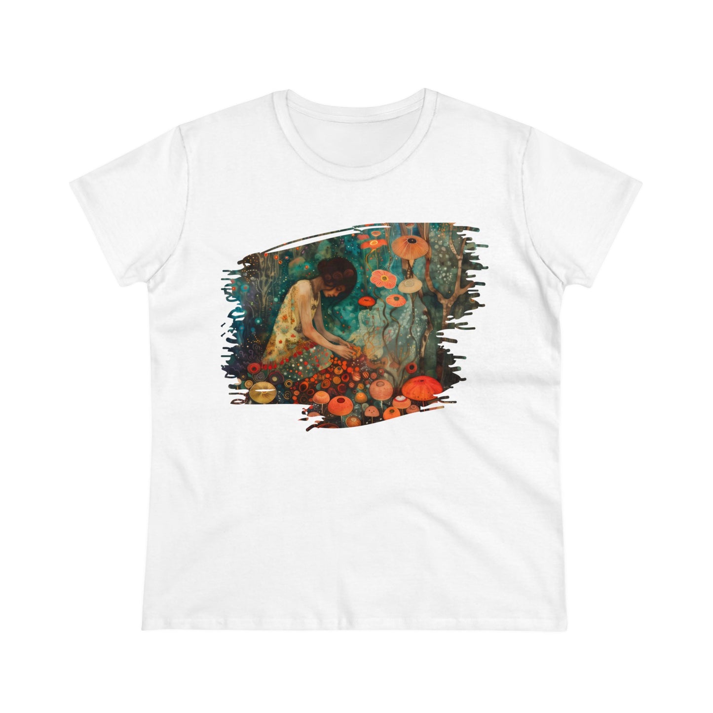 Mushroom Girl - Women's Midweight Cotton Tee