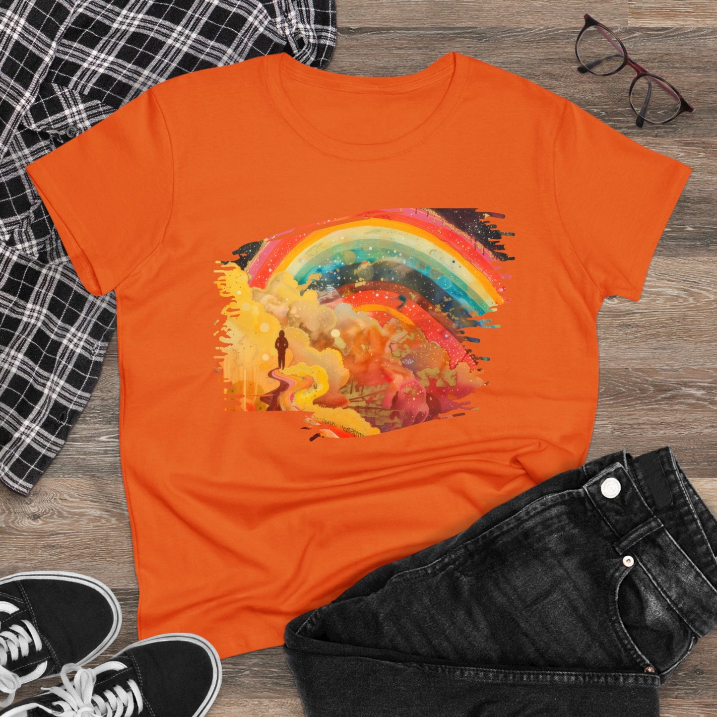 Chasing Rainbows - Women's Midweight Cotton Tee