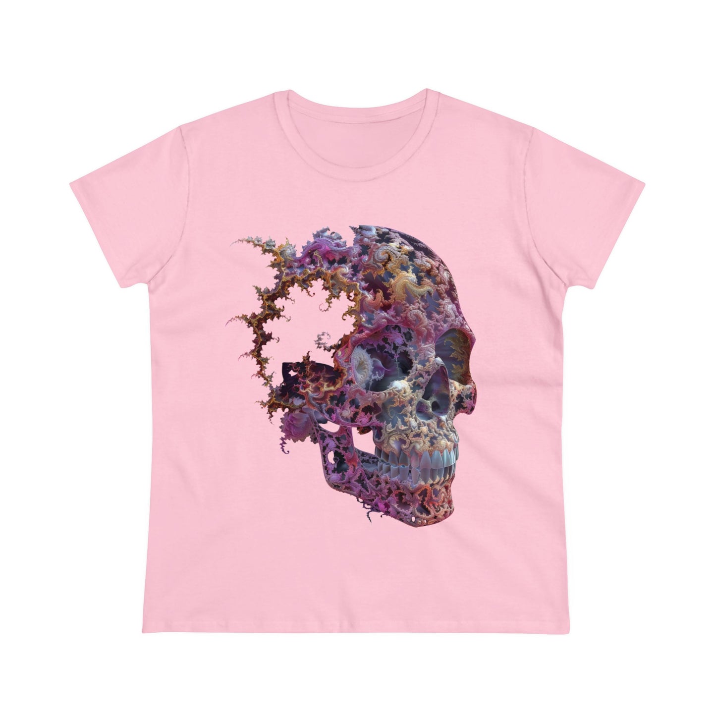 Fractal Skull - Women's Midweight Cotton Tee