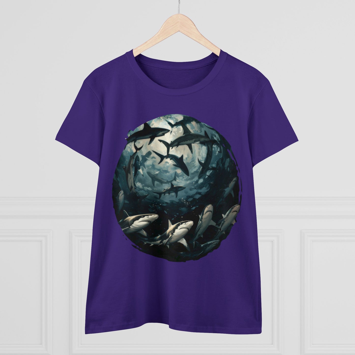 Sharks - Women's Midweight Cotton Tee