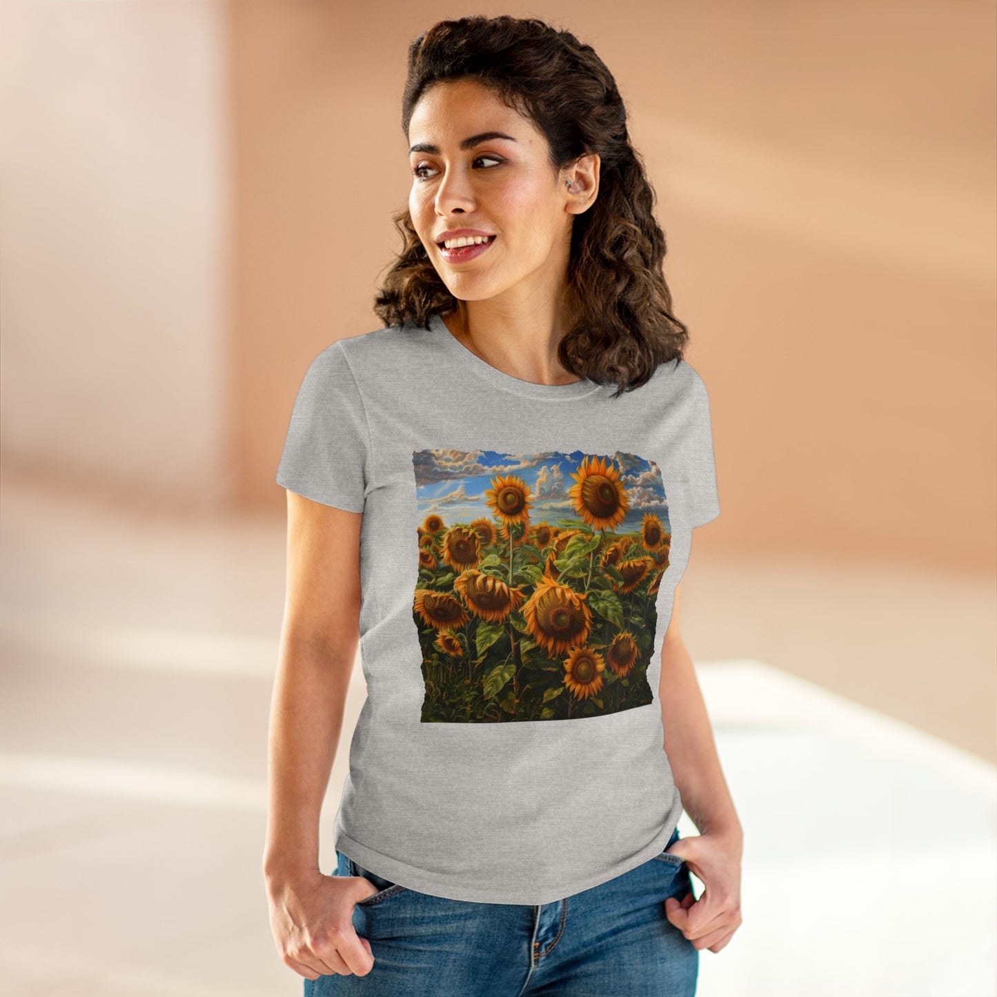 Sunflowers - Women's Midweight Cotton Tee