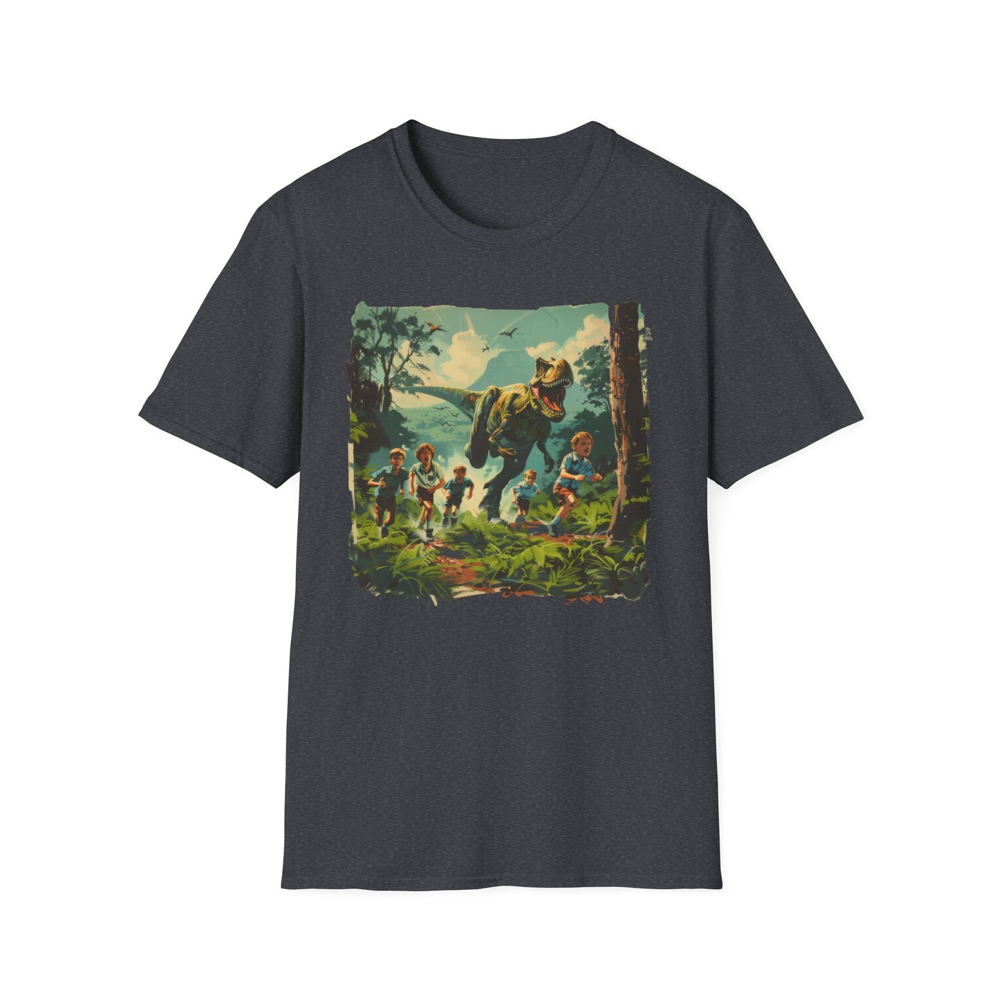 Dinosaur Chase - Unisex Softstyle T-Shirt