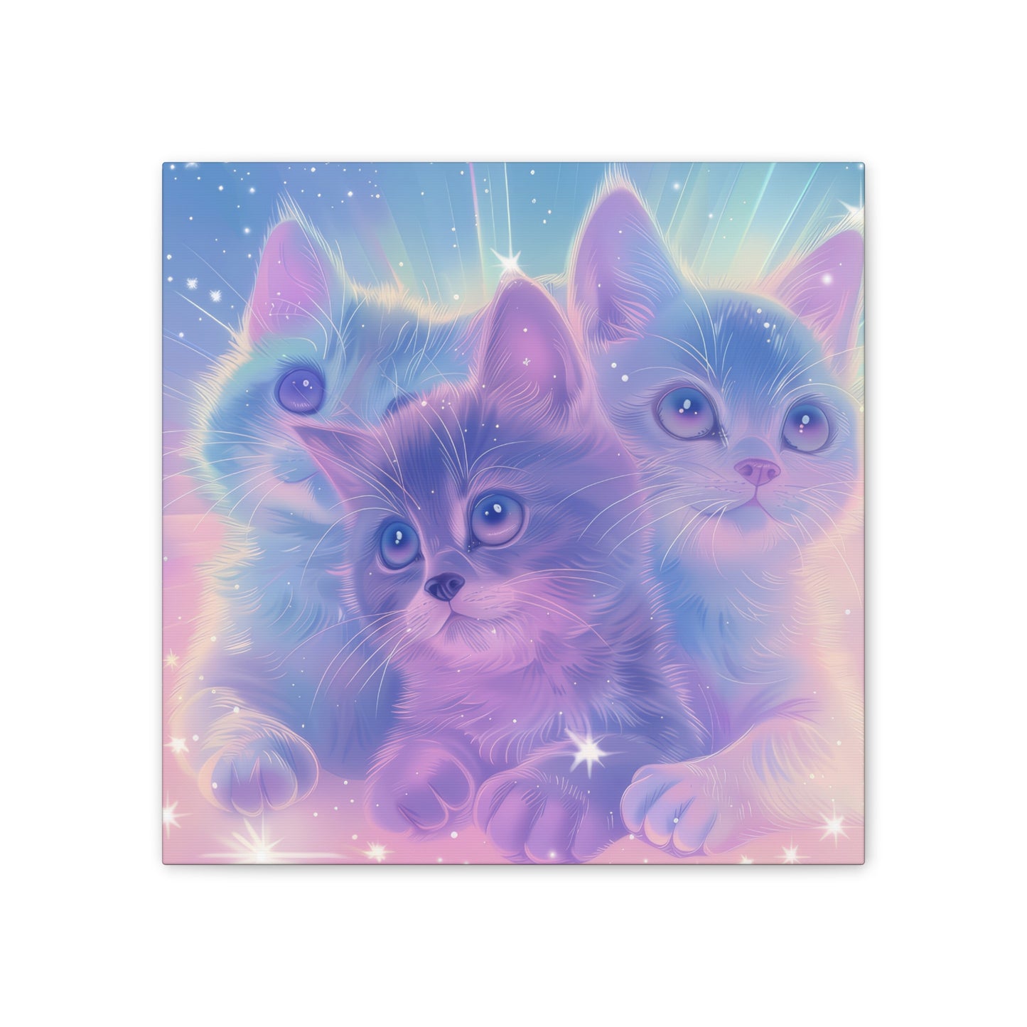 Sparkly Kitties - Canvas Stretched, 0.75"