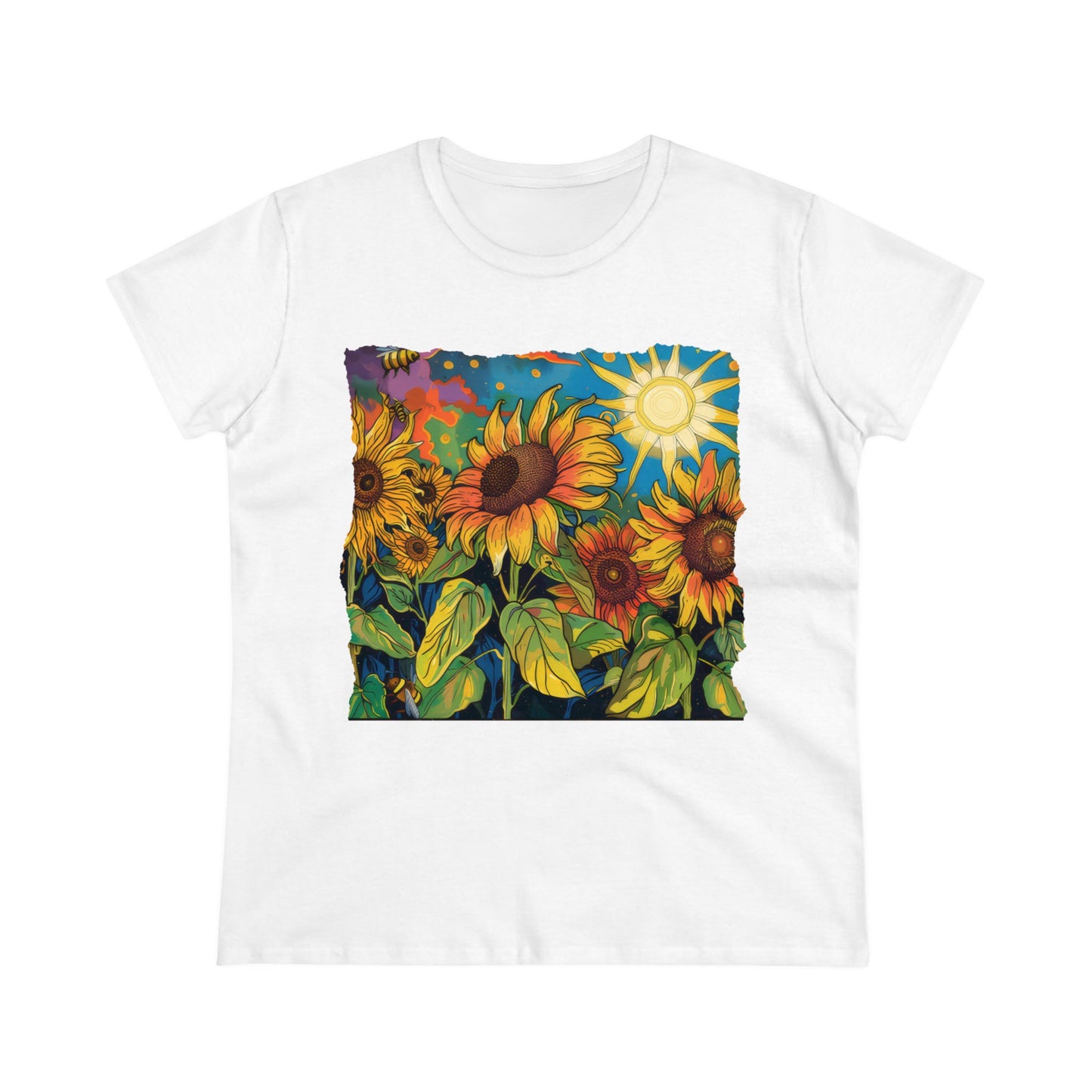 Sunflowers - Women's Midweight Cotton Tee