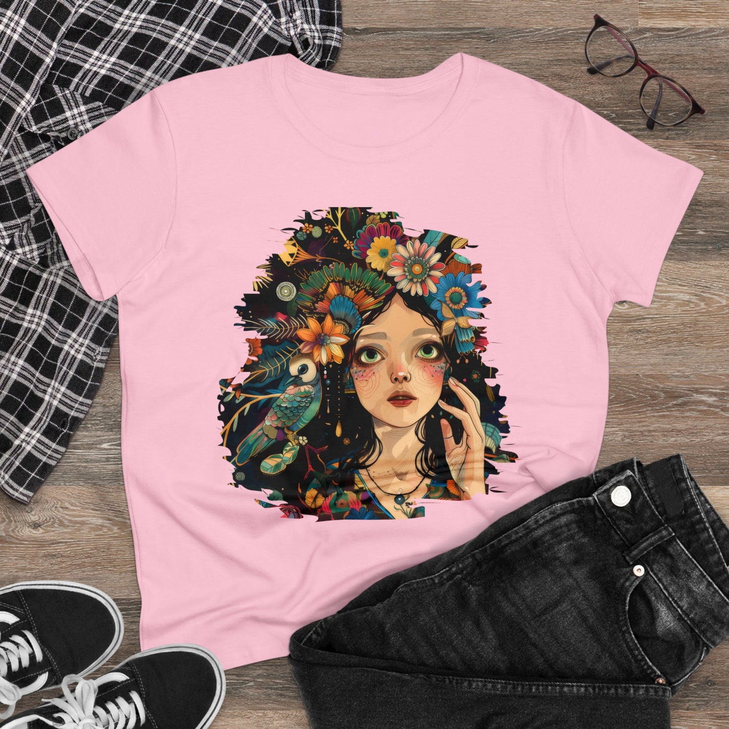 Flower Girl - Women's Midweight Cotton Tee