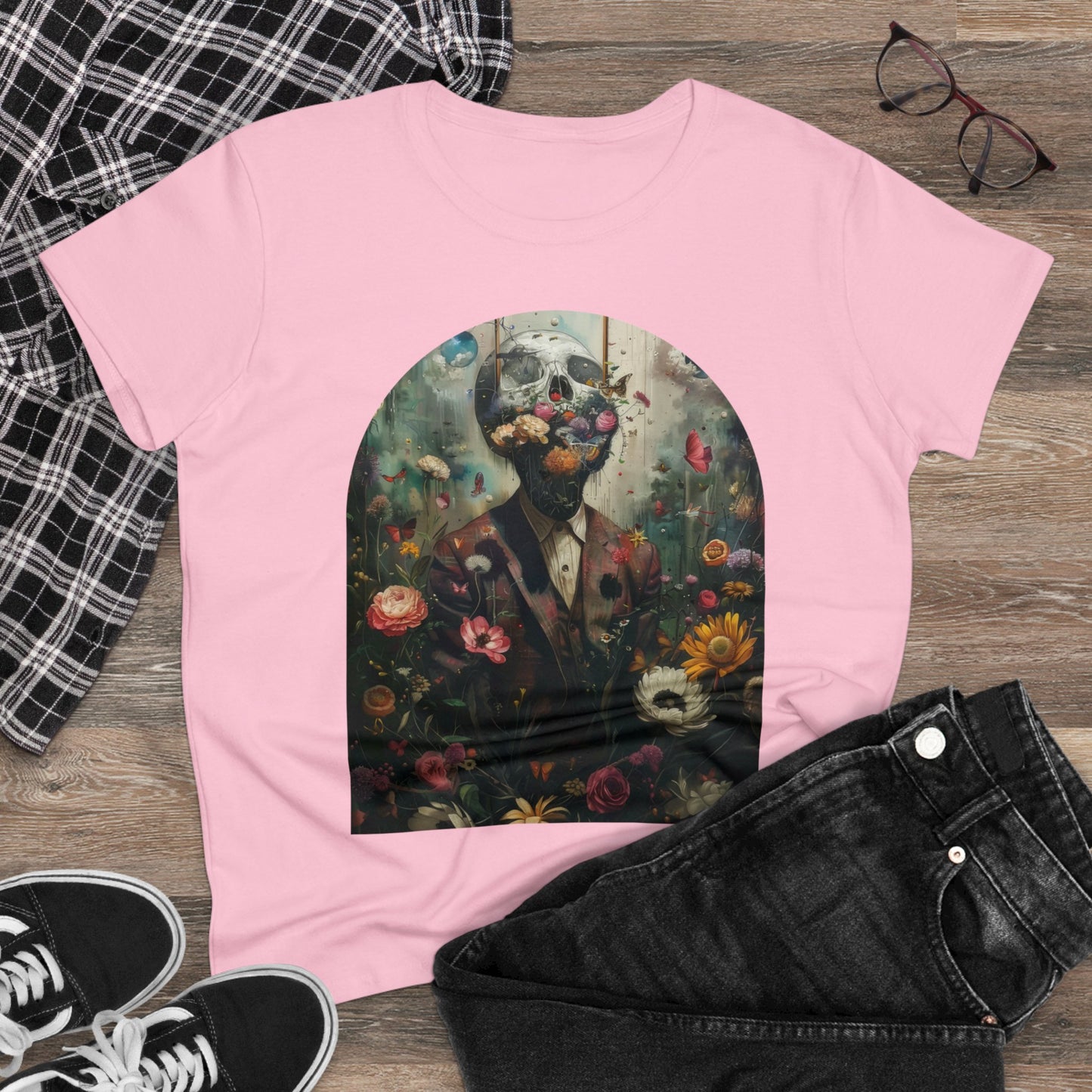 Flowers on My Mind - Women's Midweight Cotton Tee