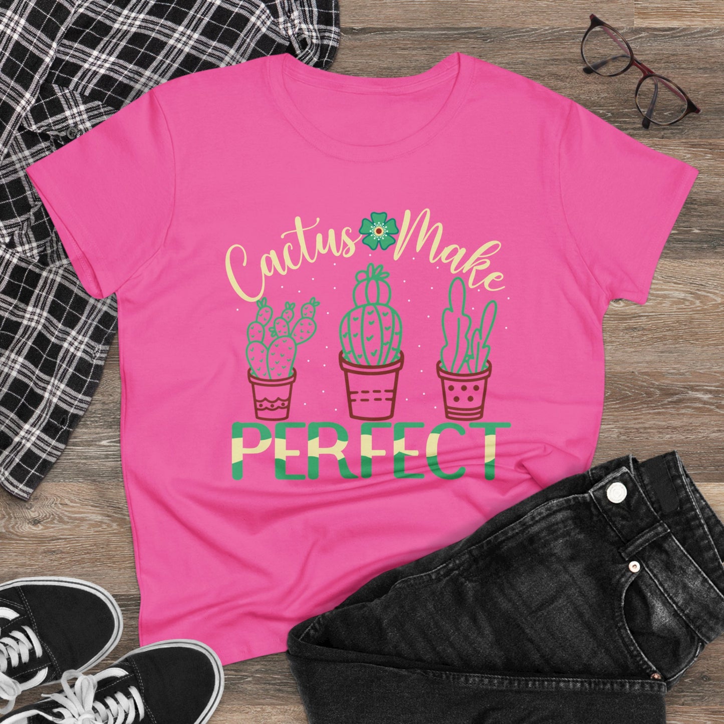 Cactus Makes Perfect - Gardening - Women's Midweight Cotton Tee