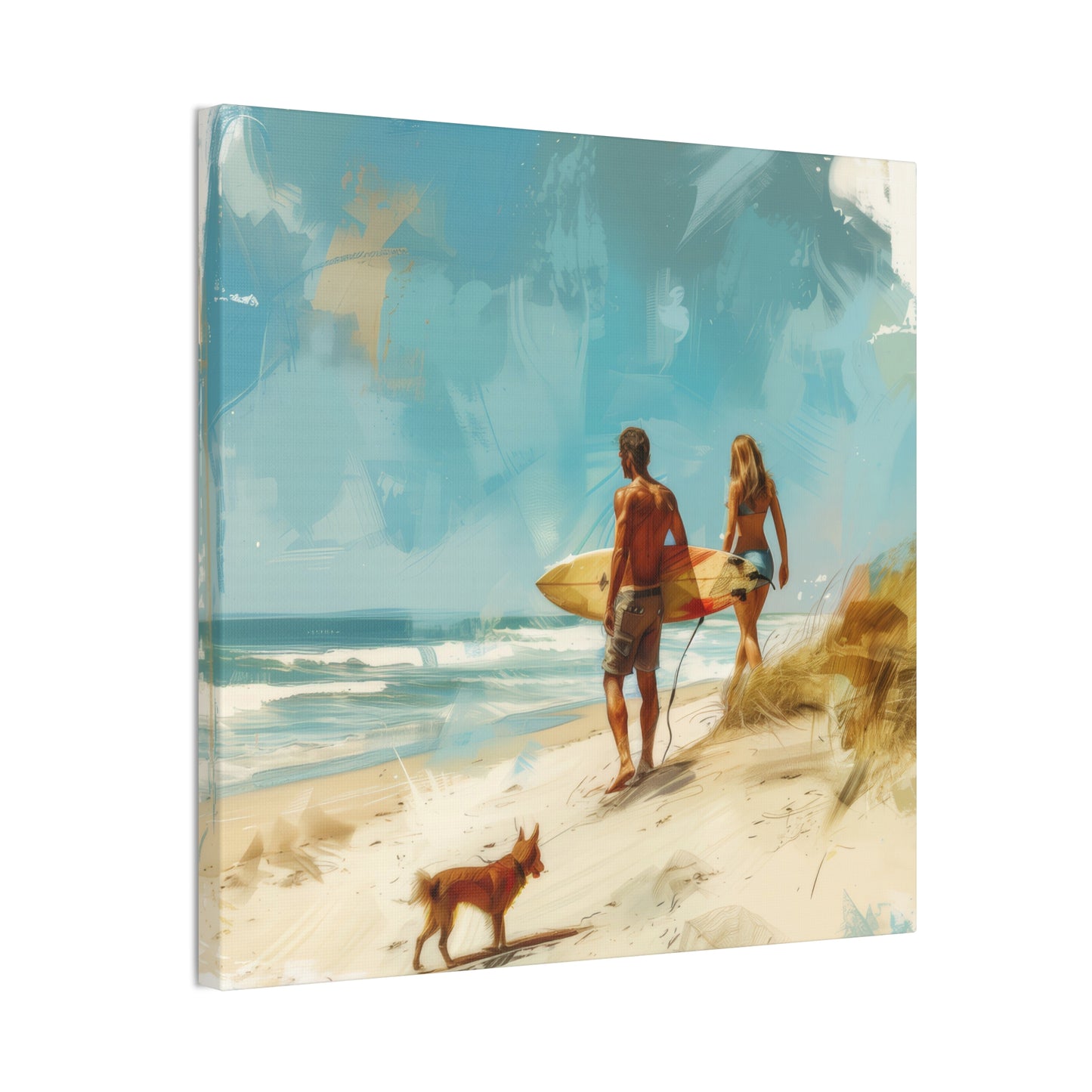 Beach and Surf  - Canvas Stretched, 0.75"