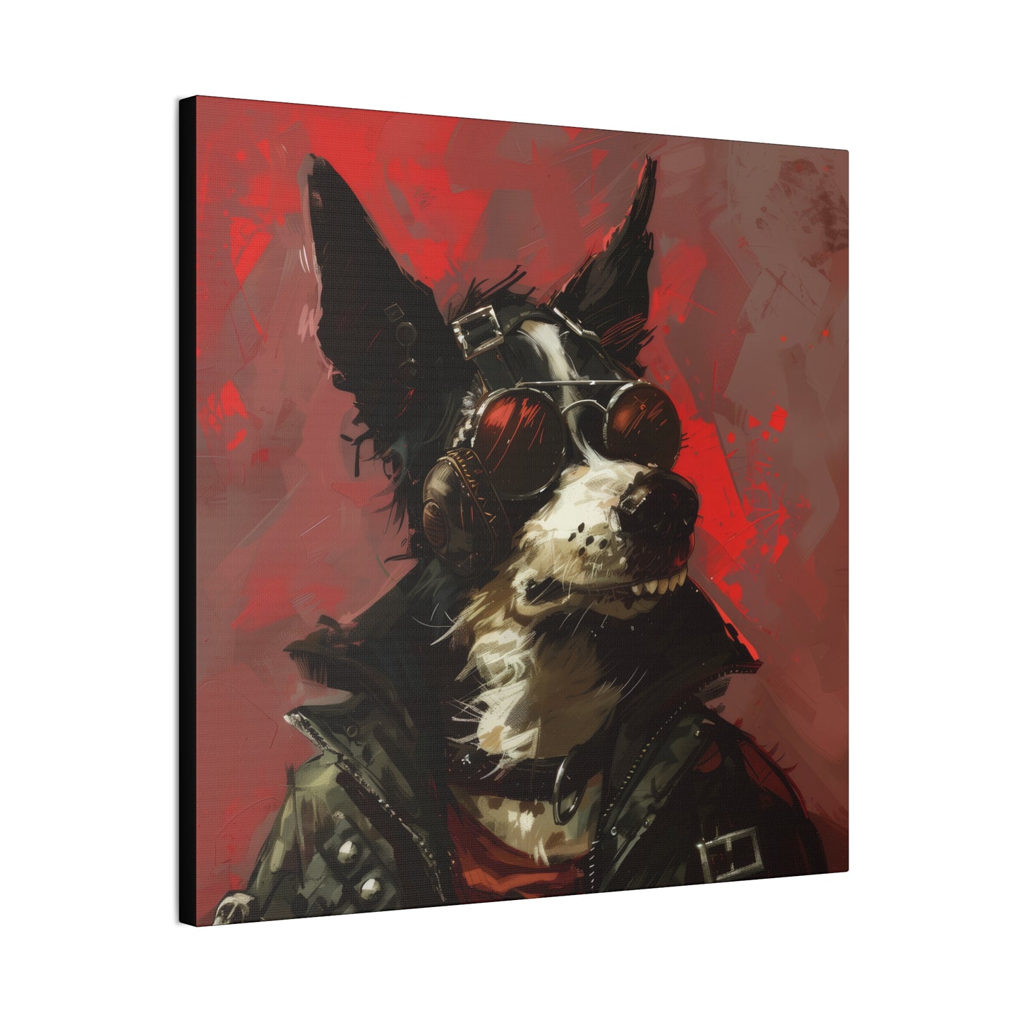 Punk Dog - Canvas Stretched, 0.75"