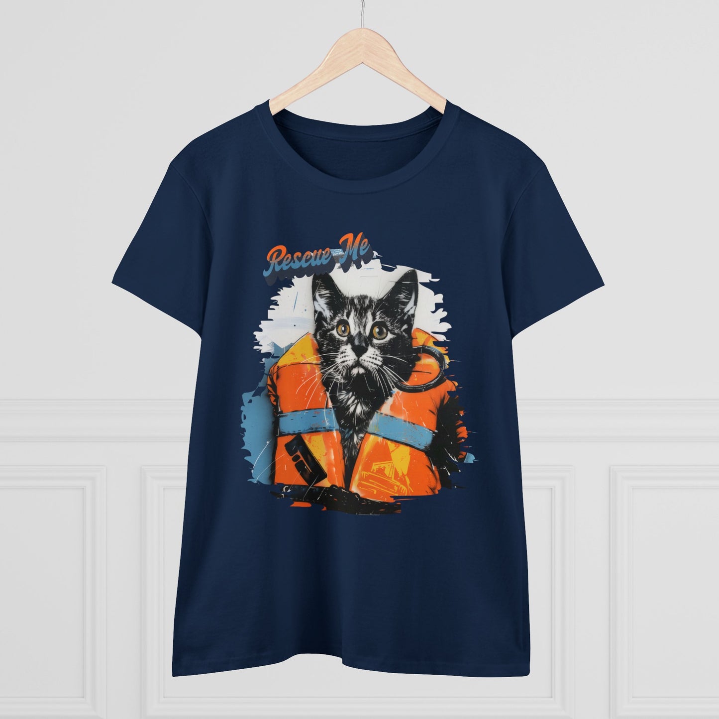 Rescue Cat - Women's Midweight Cotton Tee