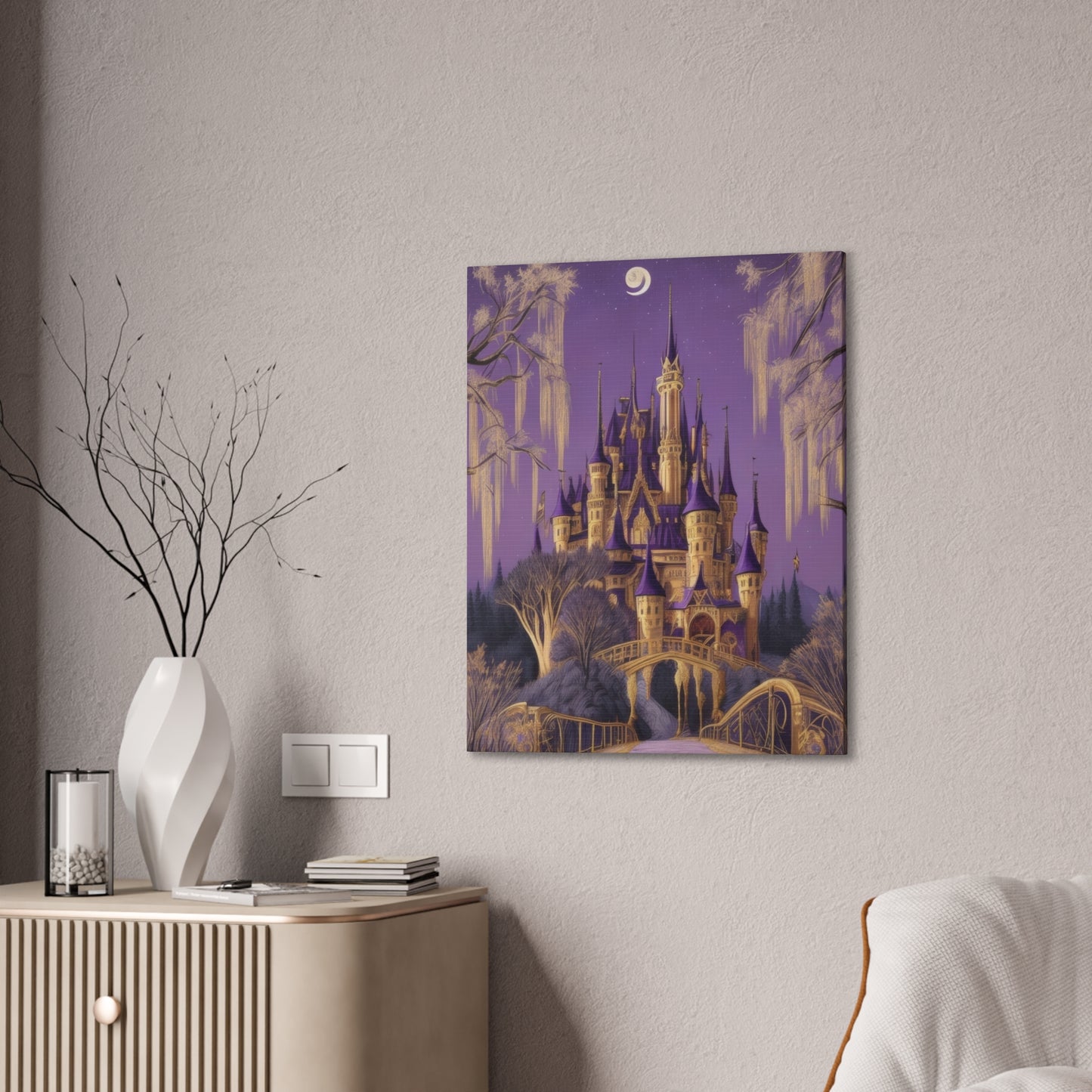 Purple Castle - Canvas Stretched, 0.75"