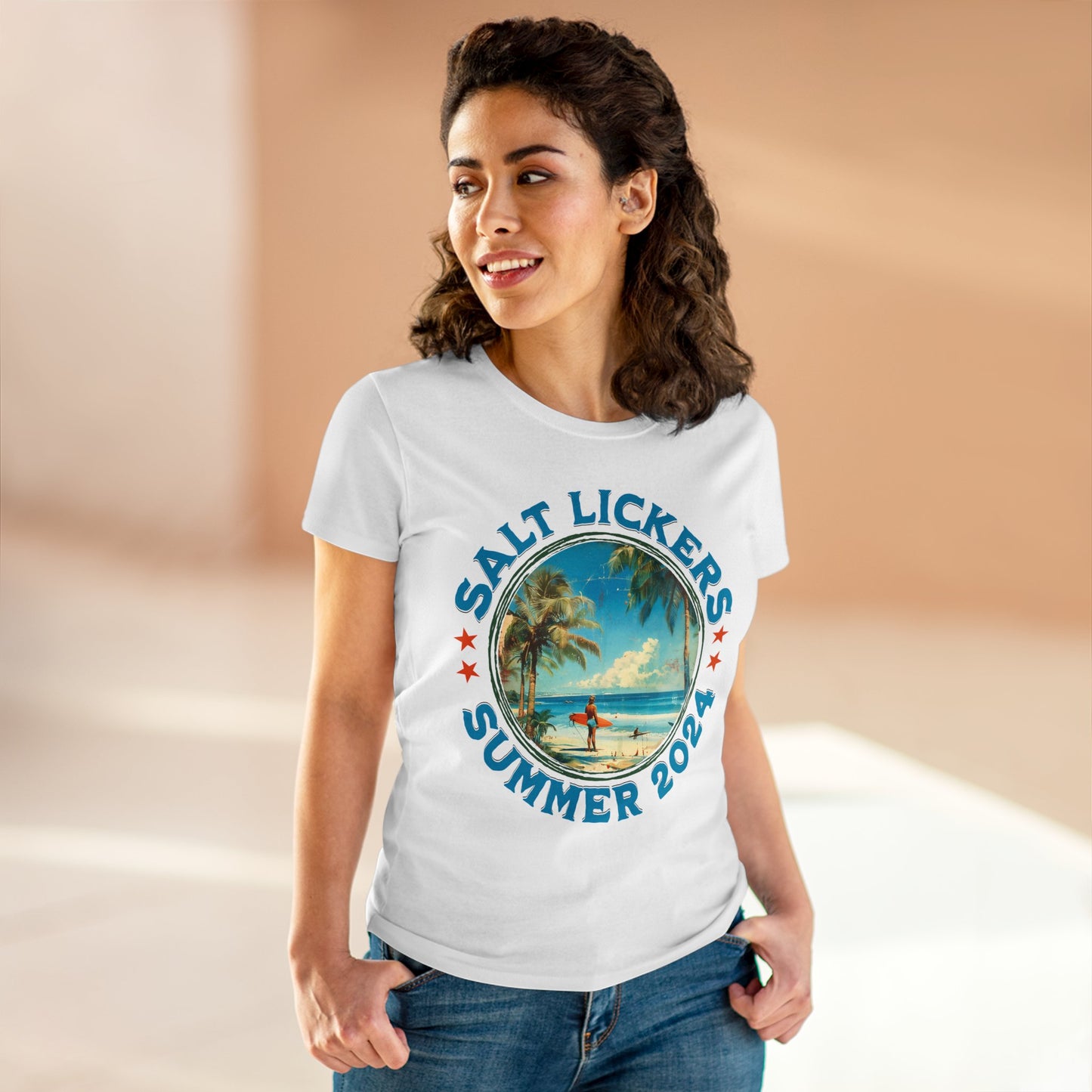 Surfing - Women's Midweight Cotton Tee