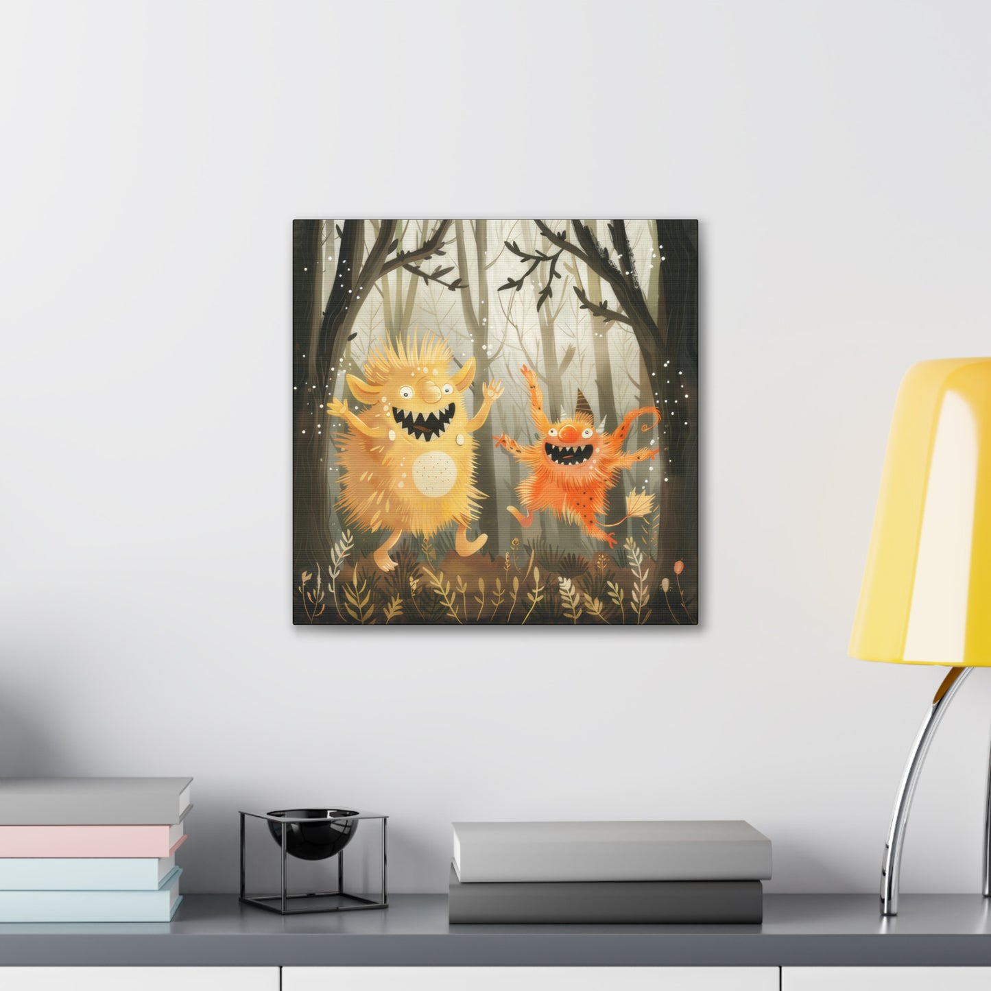 Happy Monsters - Canvas Stretched, 0.75"