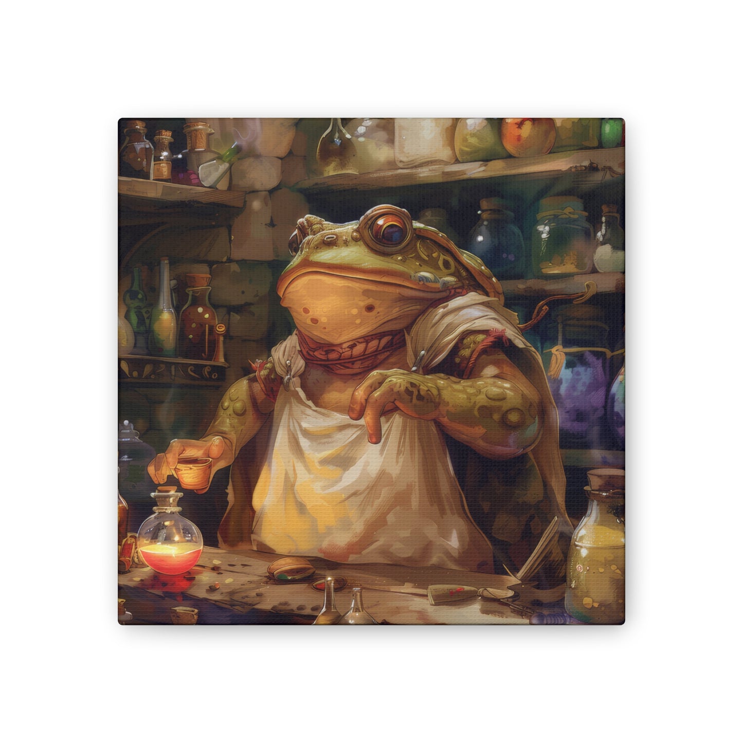 Toad Potions - Canvas Stretched, 0.75"