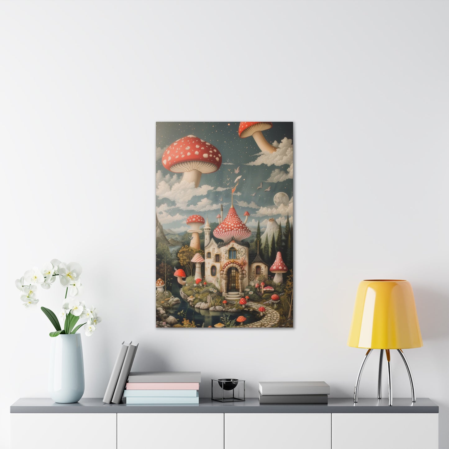 Mushroom Castle - Canvas Stretched, 0.75"