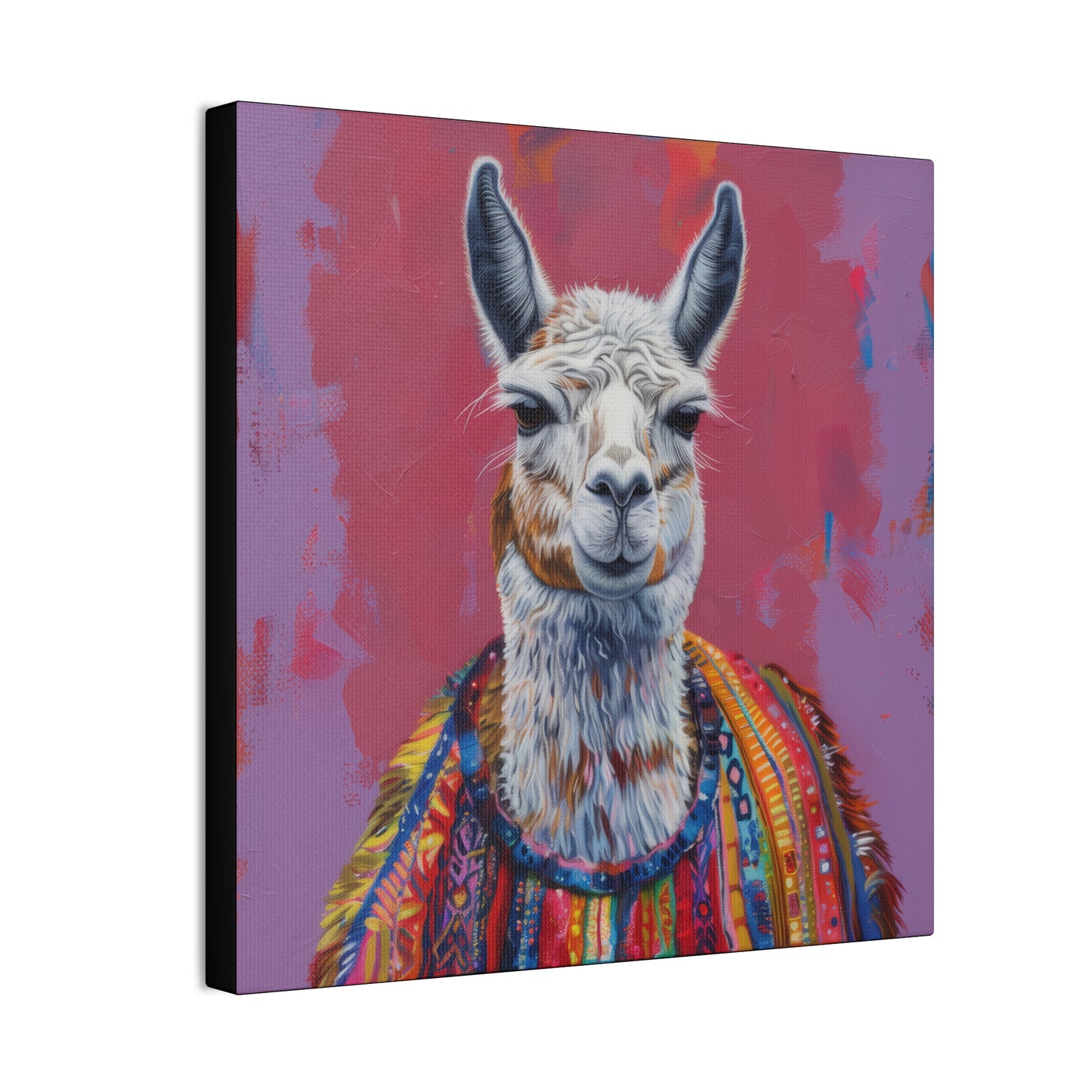 Llama - Canvas Stretched, 0.75"