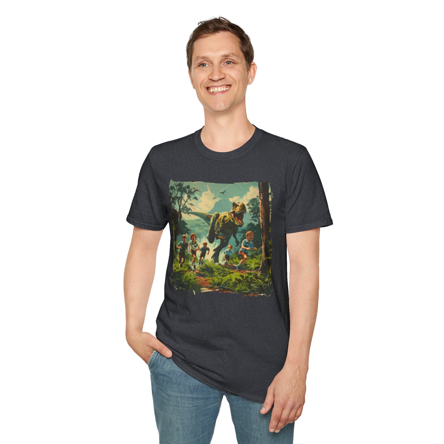 Dinosaur Chase - Unisex Softstyle T-Shirt