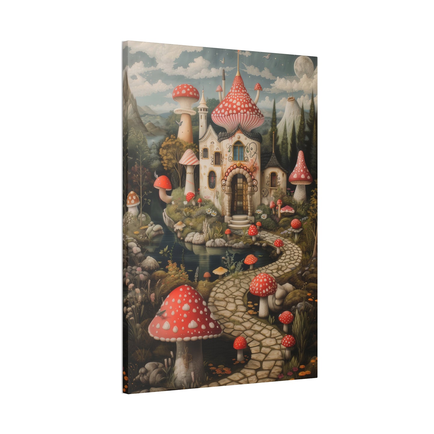 Mushroom Castle - Canvas Stretched, 0.75"