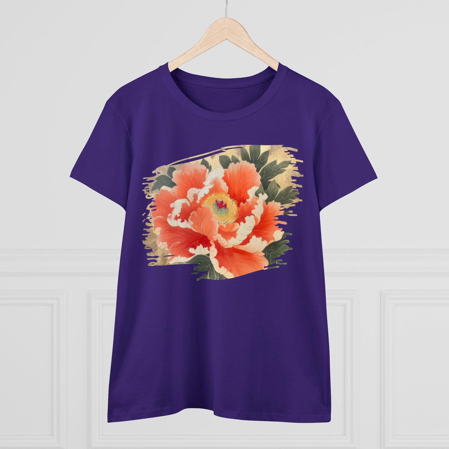 Peony - Flower - Women's Midweight Cotton Tee