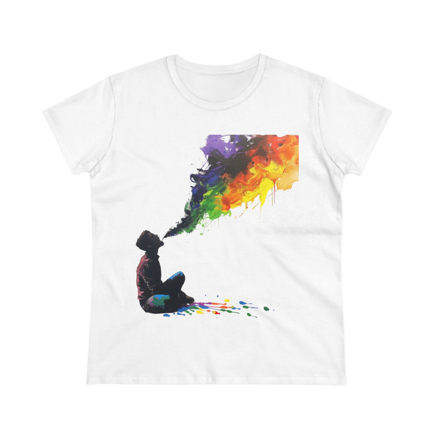 Rainbow Breath - Women's Midweight Cotton Tee