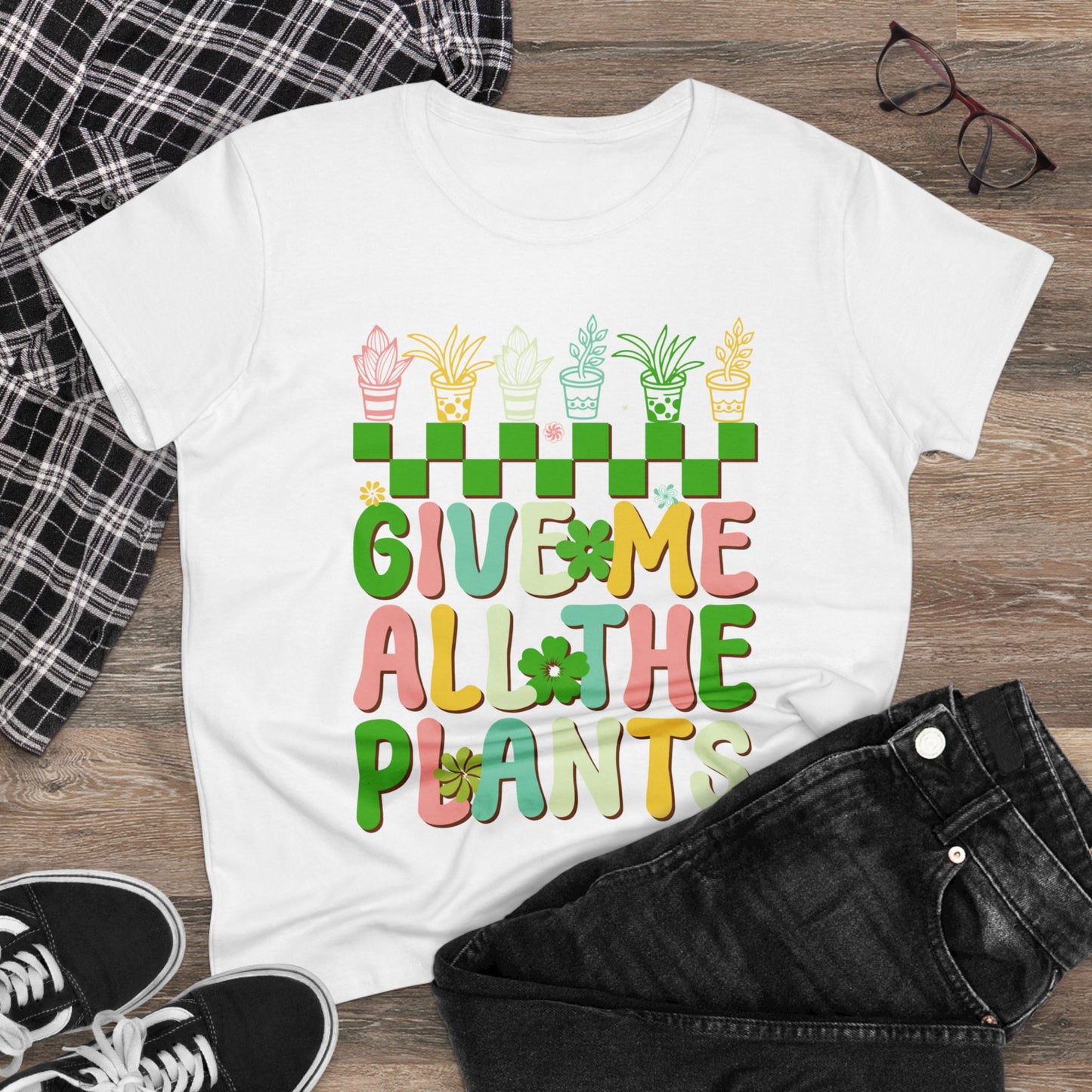 Give Me All the Plants - Gardening - Women's Midweight Cotton Tee