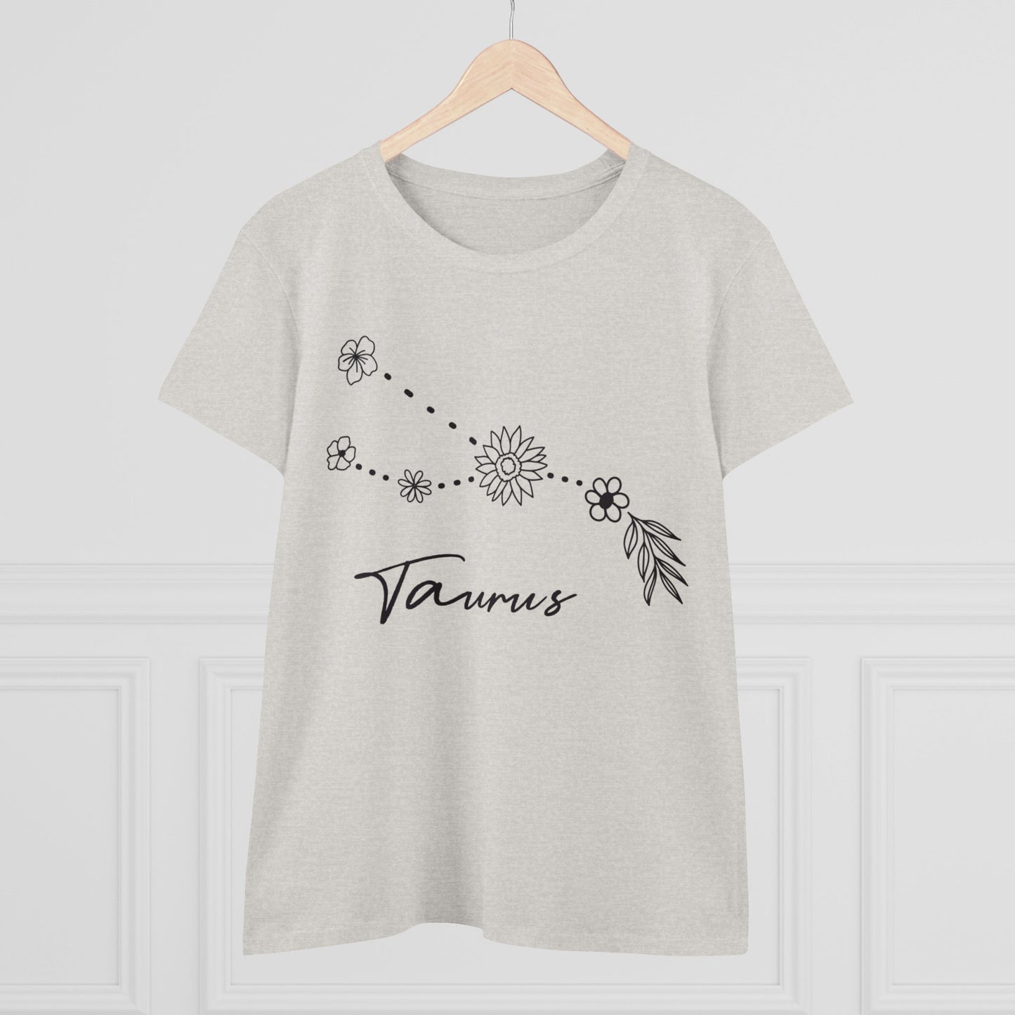 Flower Constellation - Taurus - Astrology - Women's Midweight Cotton Tee