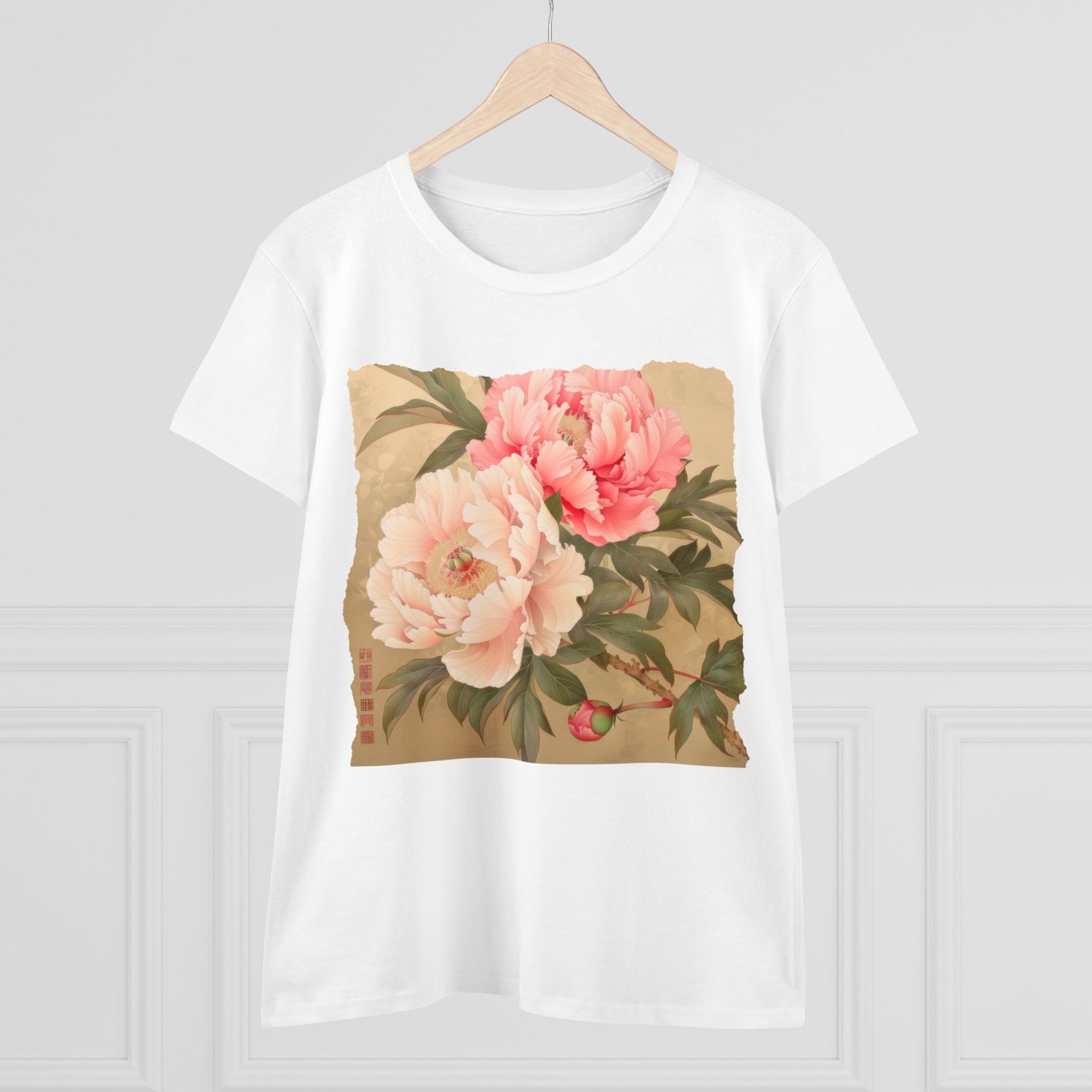 Peony - Flower - Women's Midweight Cotton Tee