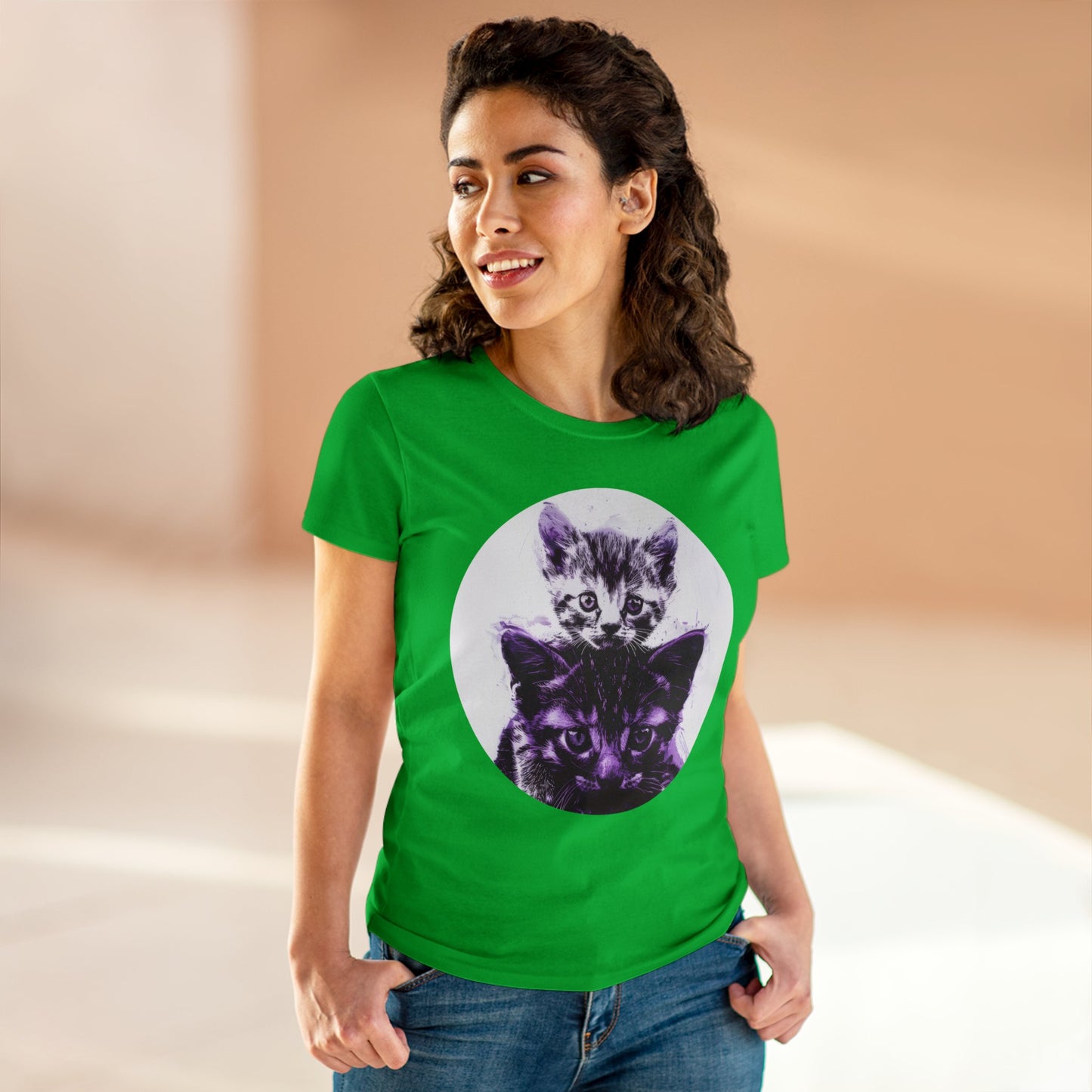 Stacked Cats - Women's Midweight Cotton Tee