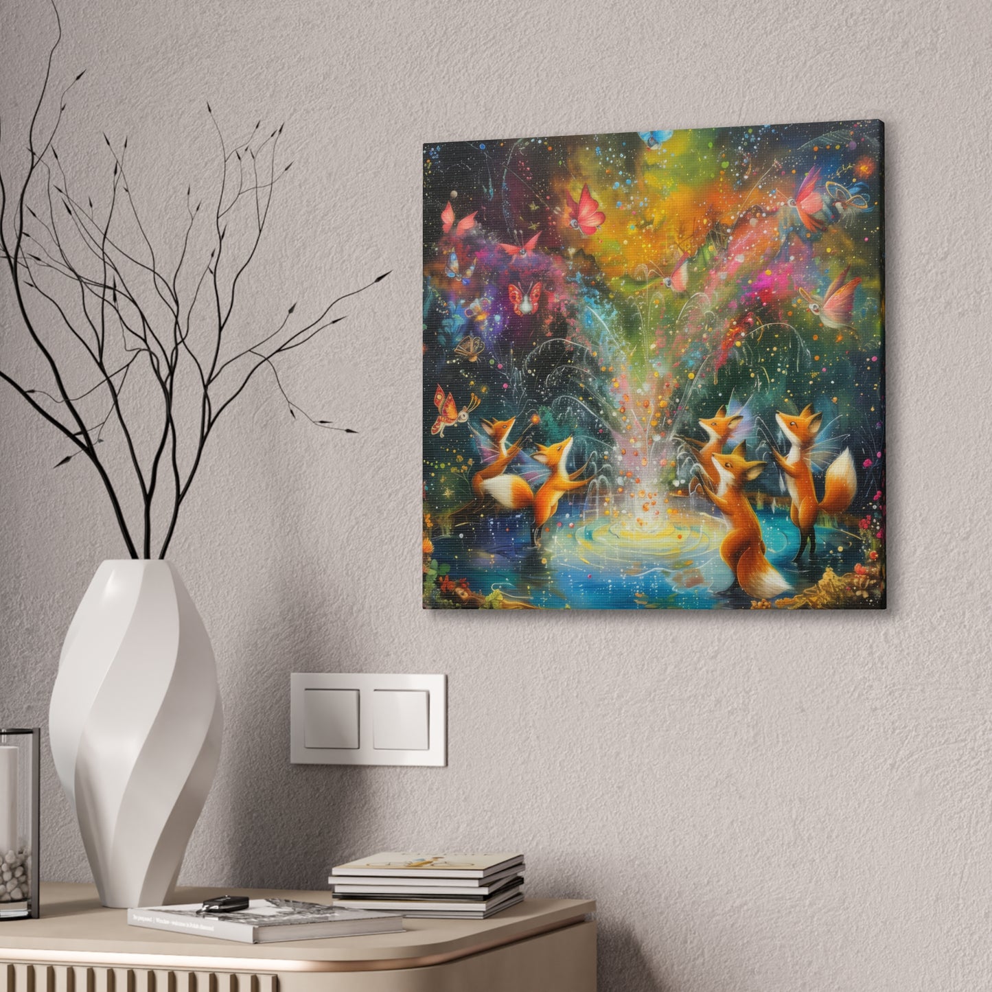 Fairy Fox Festival - Canvas Stretched, 0.75"