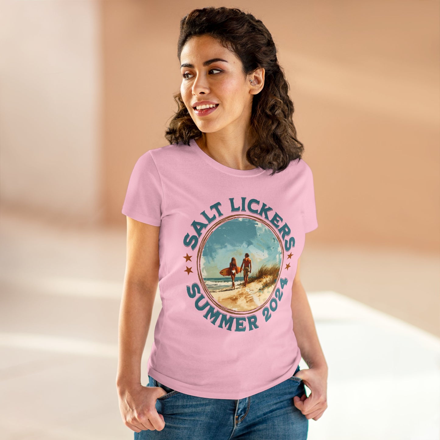 Surfing - Women's Midweight Cotton Tee