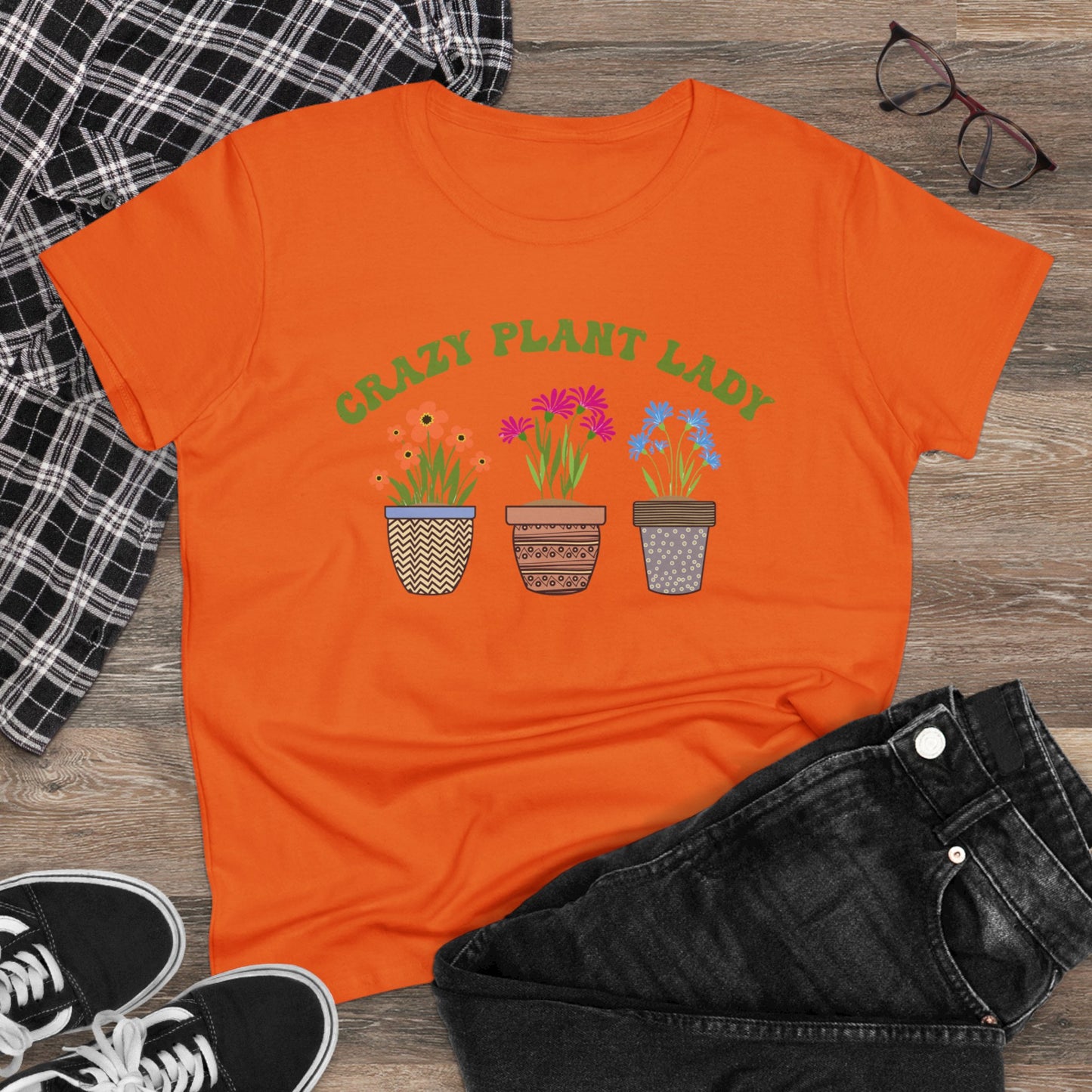 Crazy Plant Lady - Gardening - Women's Midweight Cotton Tee