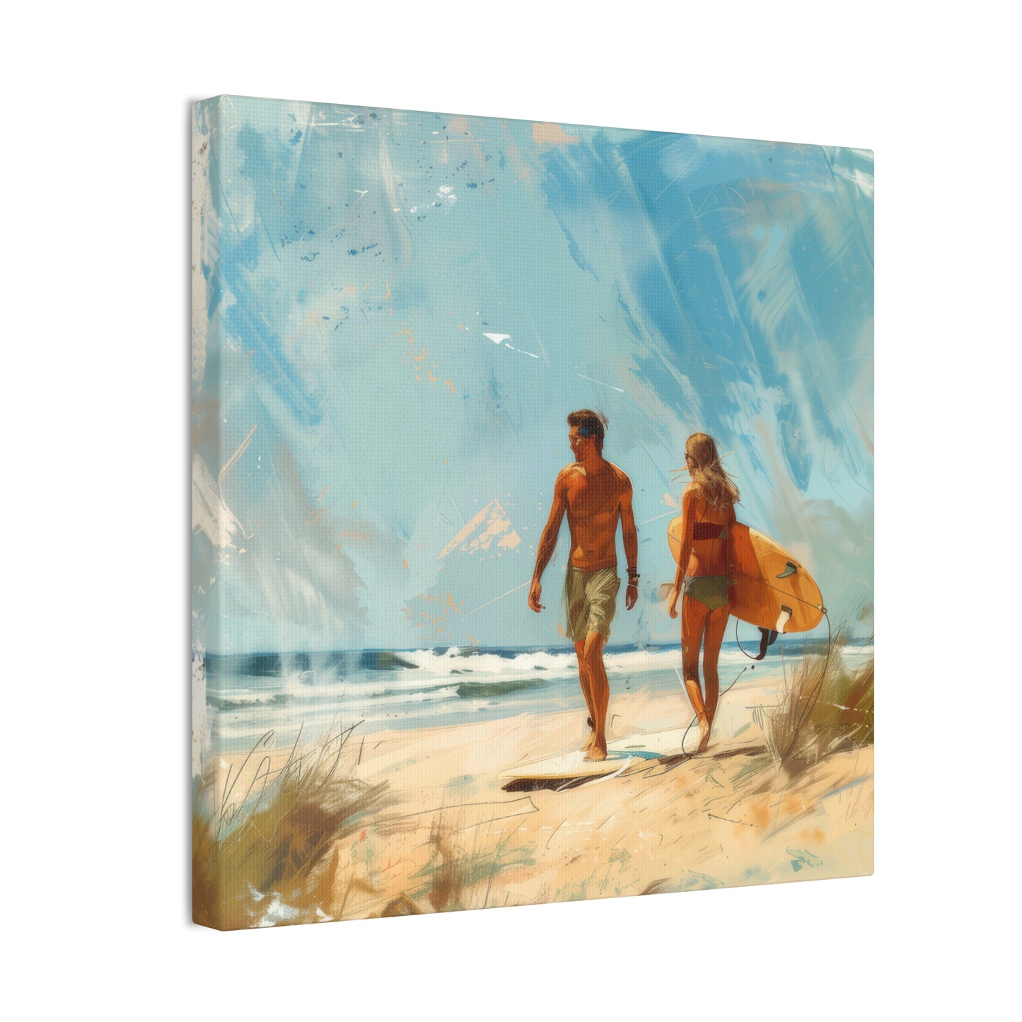 Beach and Surf  - Canvas Stretched, 0.75"