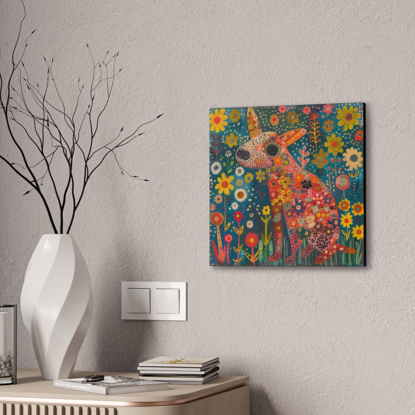 Spring Dog - Canvas Stretched, 0.75"