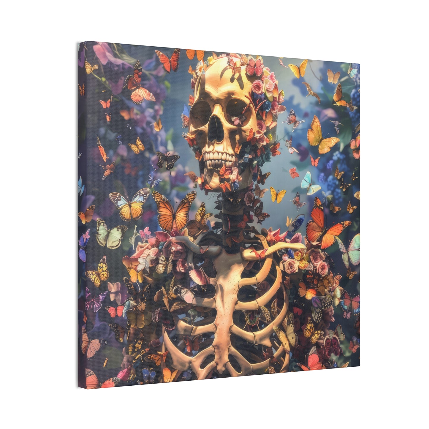 Skulls and Butterflies - Canvas Stretched, 0.75"