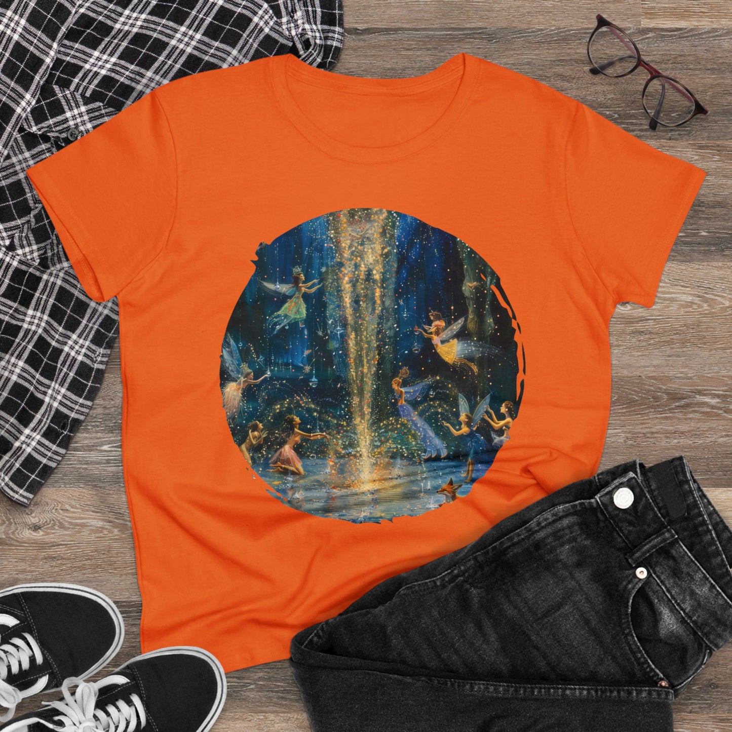 Fairy Celebration - Fantasy - Women's Midweight Cotton Tee