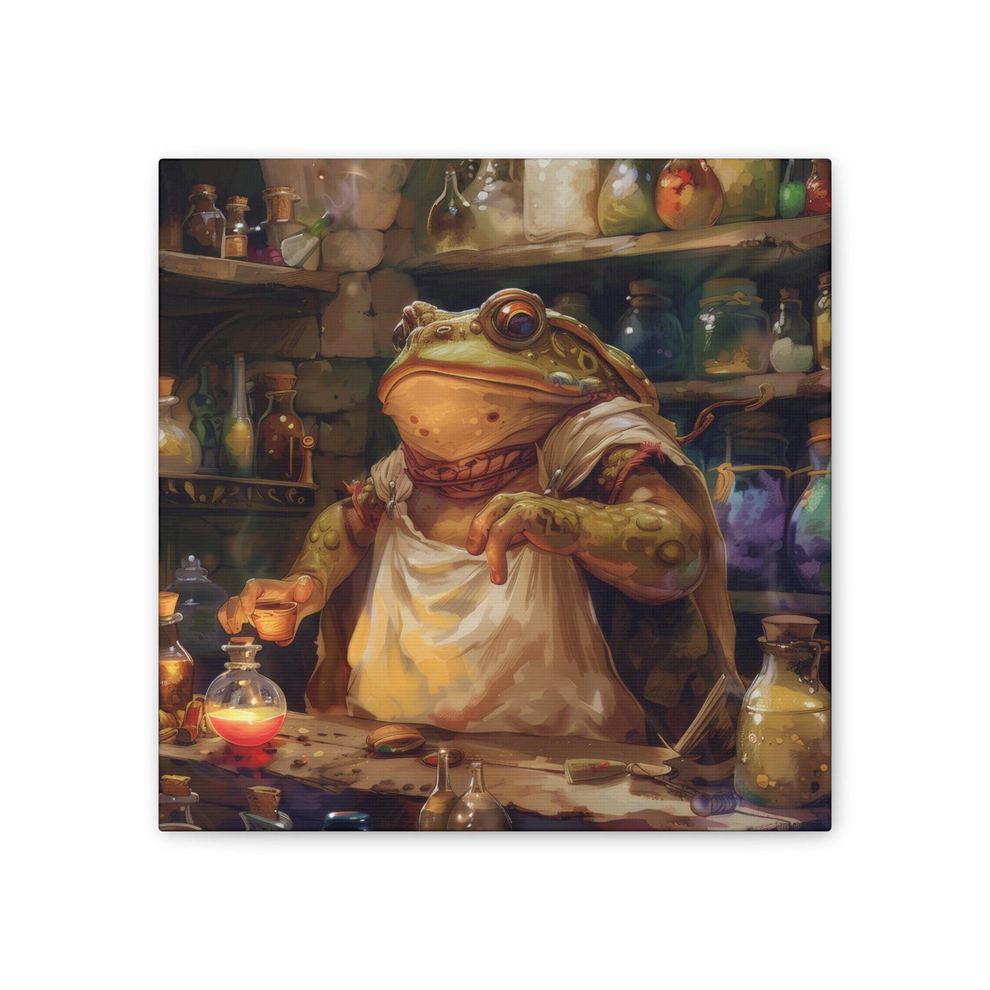 Toad Potions - Canvas Stretched, 0.75"