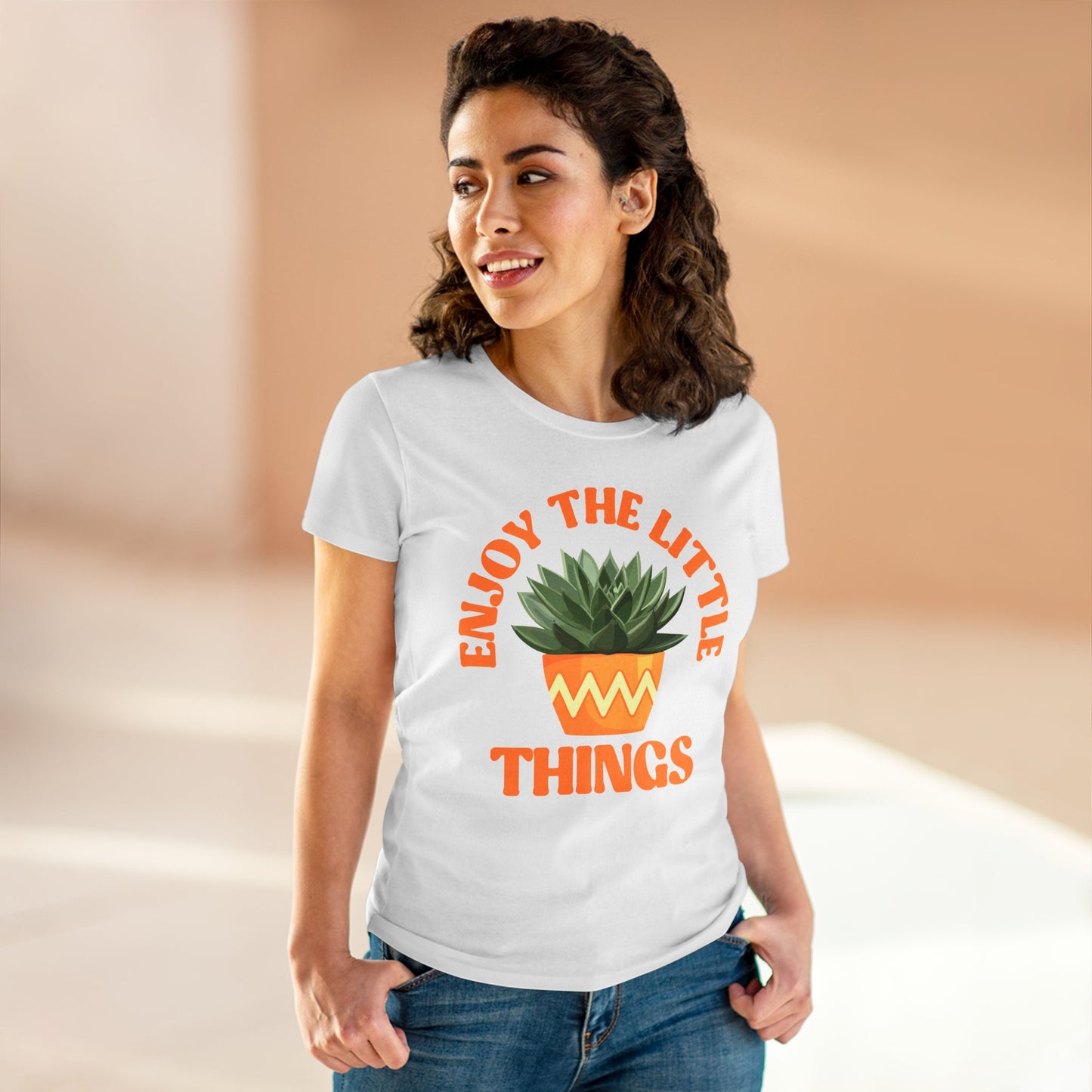 Enjoy the Little Things - Gardening - Women's Midweight Cotton Tee