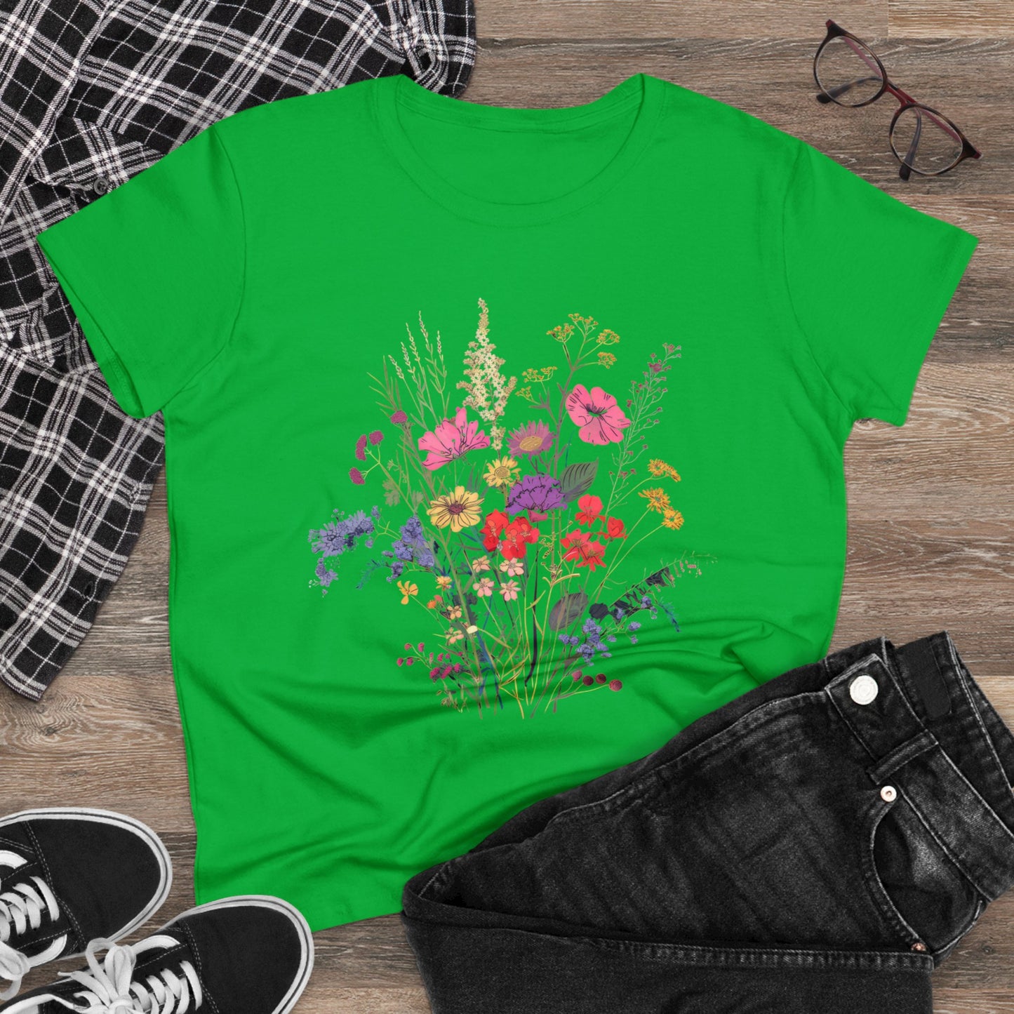 Wildflowers - Women's Midweight Cotton Tee