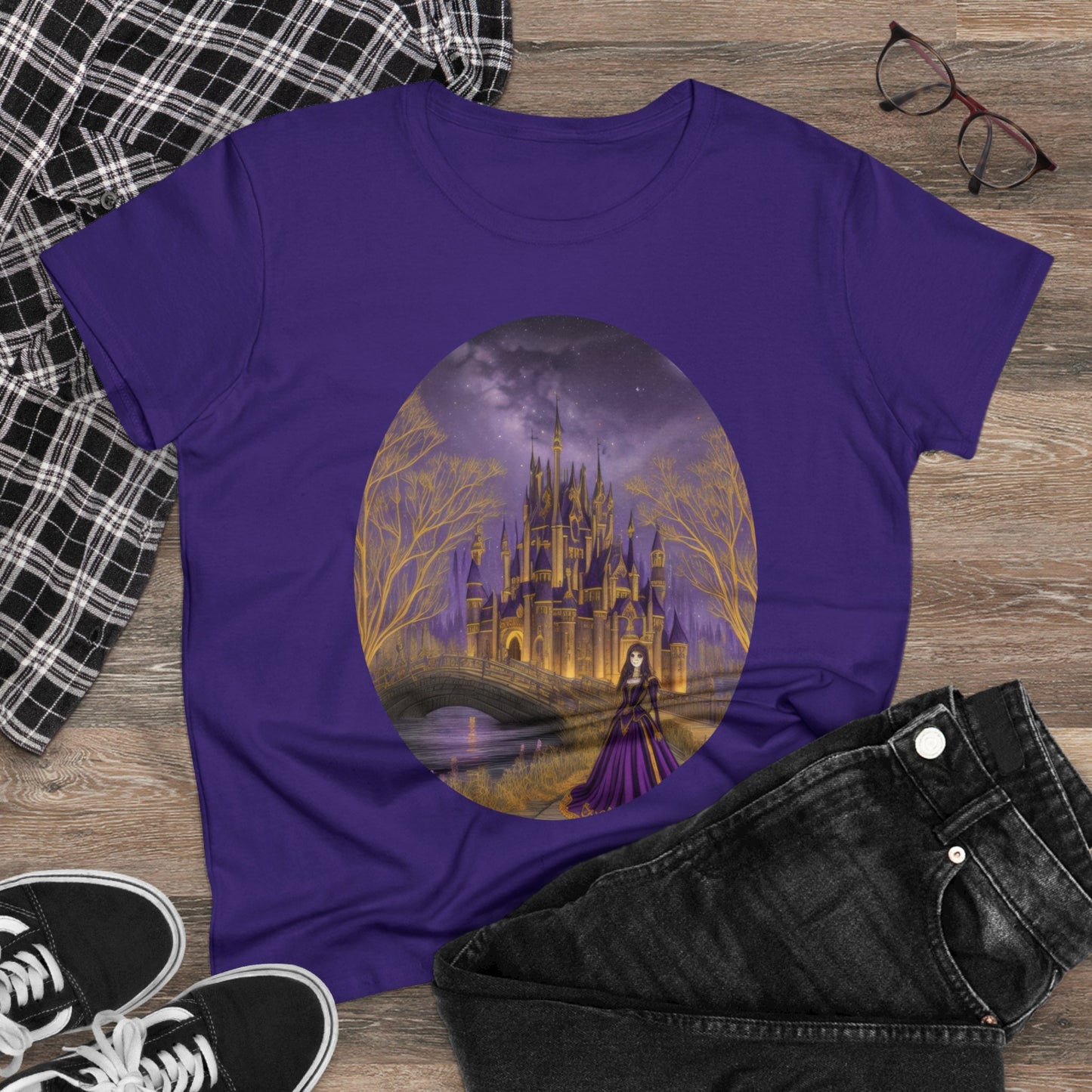 The Purple Castle - Fantasy - Women's Midweight Cotton Tee