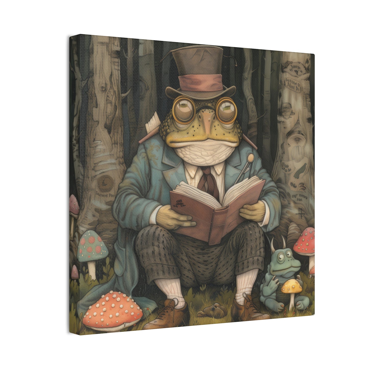 Reading Toad - Canvas Stretched, 0.75"