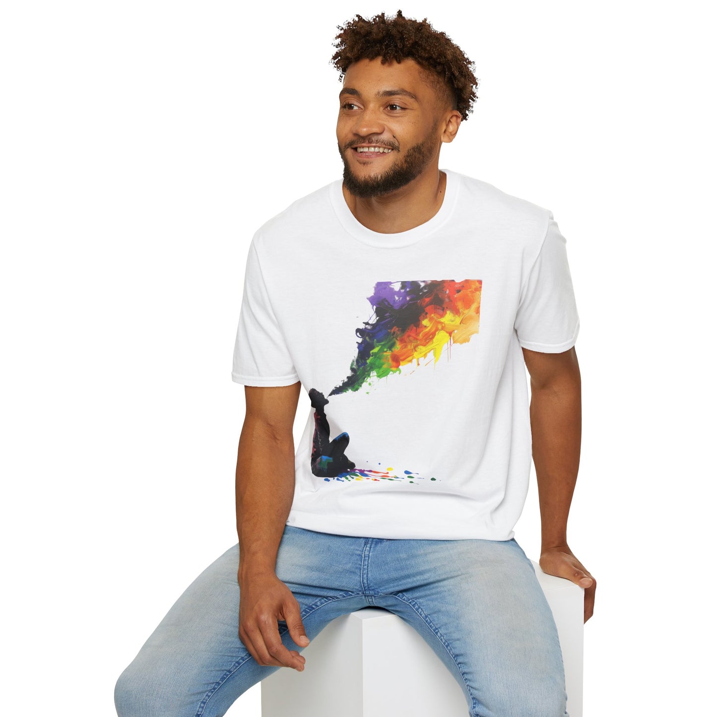 Rainbow Breath - Unisex Softstyle T-Shirt