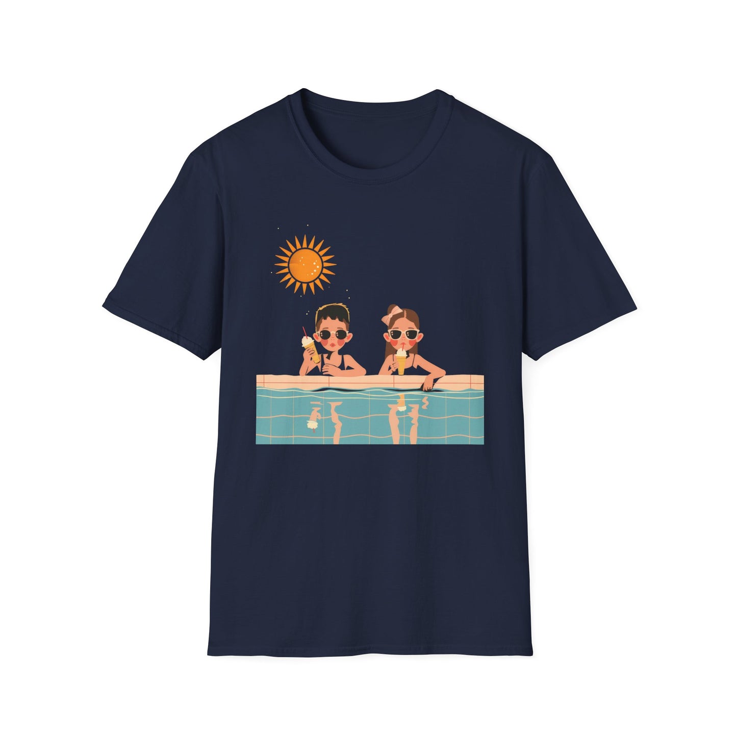 Poolside Ice Cream - Unisex Softstyle T-Shirt